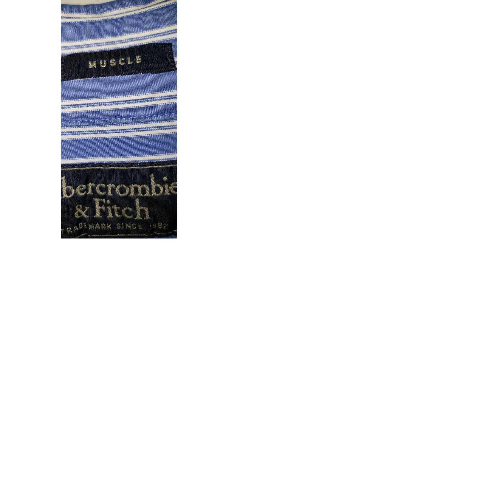 Abercrombie & Fitch Abercrombie & Fitch Shirt Men XL Blue/White Vertical Stripe Long Sleeve Button-Up Shirt Size XL Size US XL / EU 56 / 4 - 9 Thumbnail