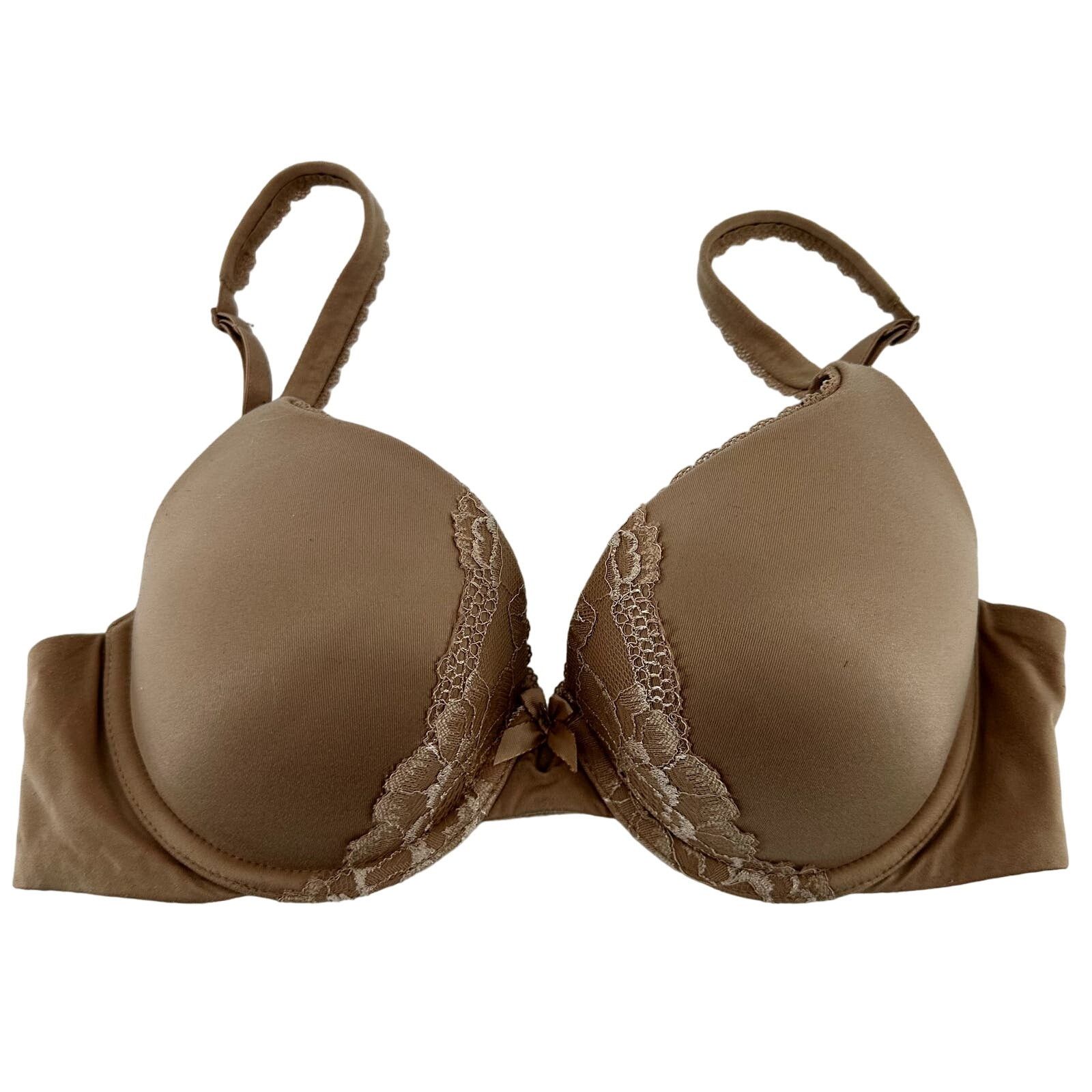 Victorias Secret Victoria's Secret Padded Perfect Coverage Bra Lace Tan 34C in Brown, Women's