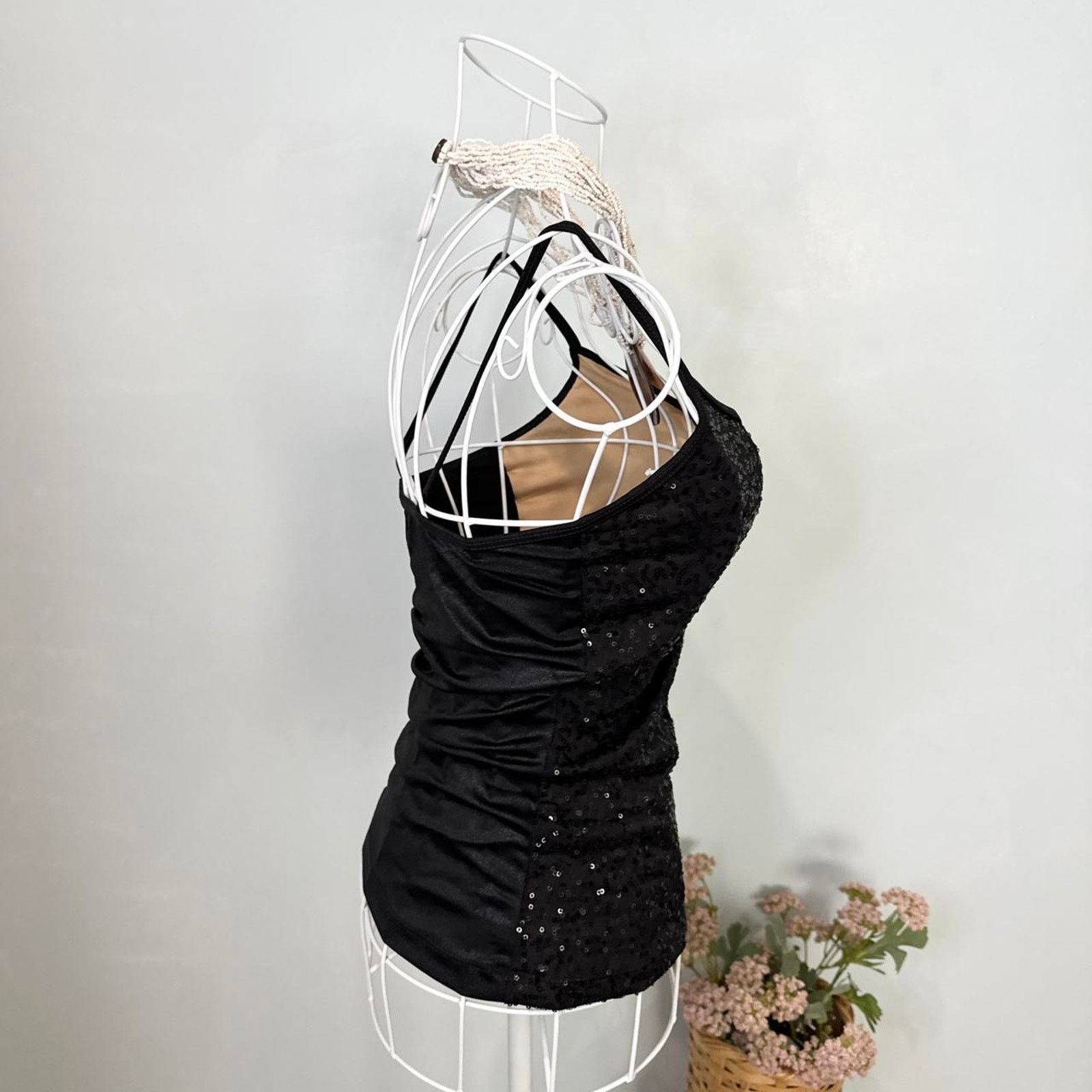 Other Stunning black vintage 90s y2k sequin ibiza sequin tank Size S / US 4 / IT 40 - 5 Thumbnail