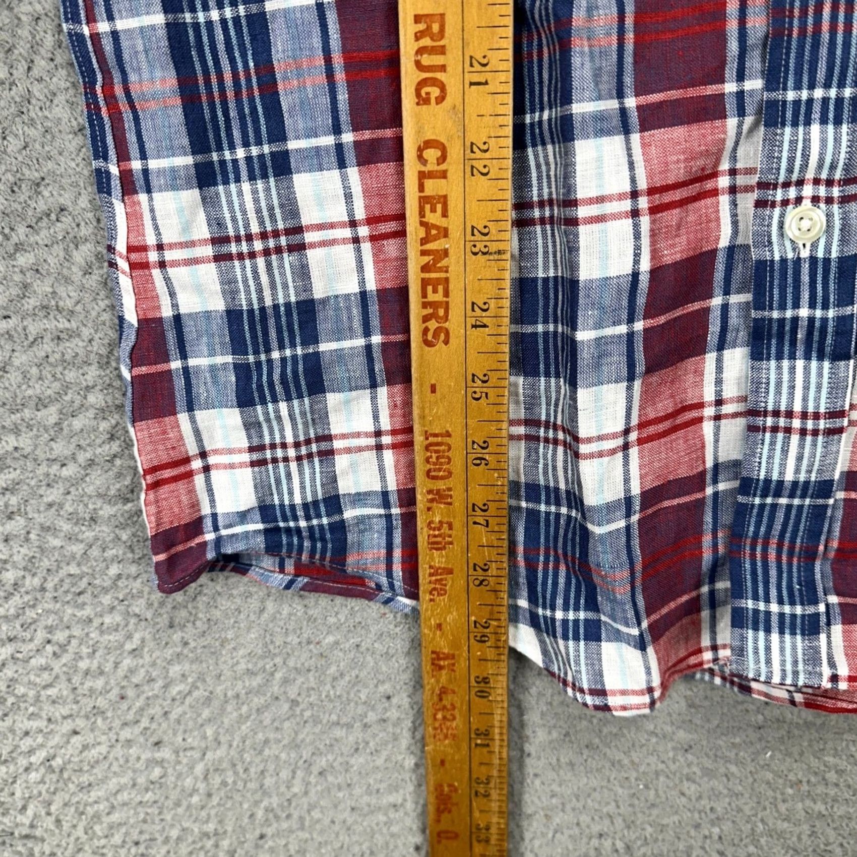 Brooks Brothers Brooks Brothers Shirt Button-Down Men Small Red Plaid Linen Regent Fit Size S Short Sleeve Size US S / EU 44-46 / 1 - 6 Thumbnail
