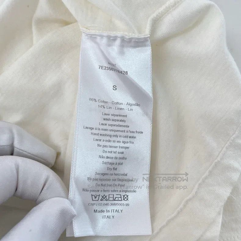Dior Dior White letter T-shirt Size S / US 4 / IT 40 - 6 Thumbnail