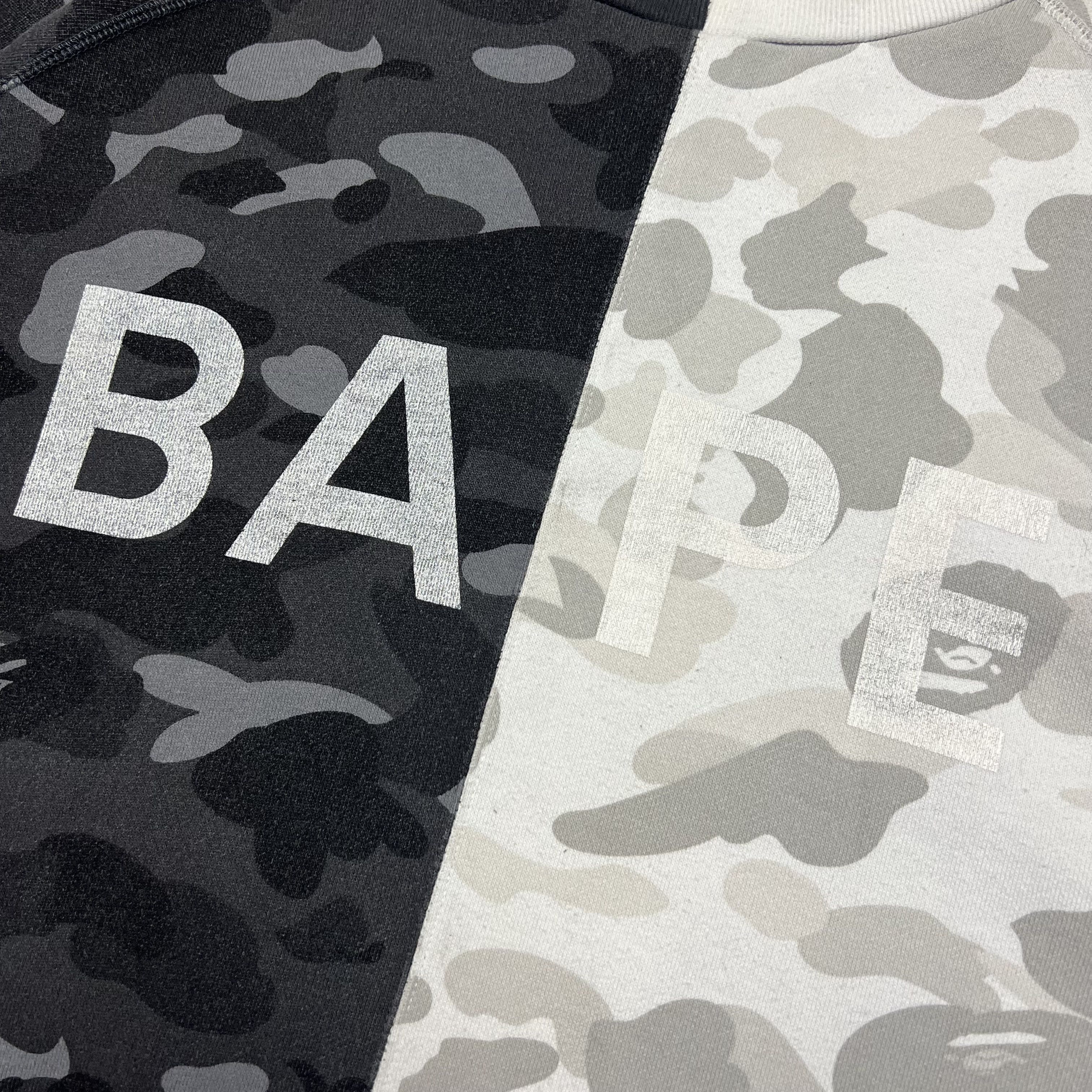 Bape A Bathing Ape Split Camo Sweatshirt Size US XL / EU 56 / 4 - 3 Thumbnail
