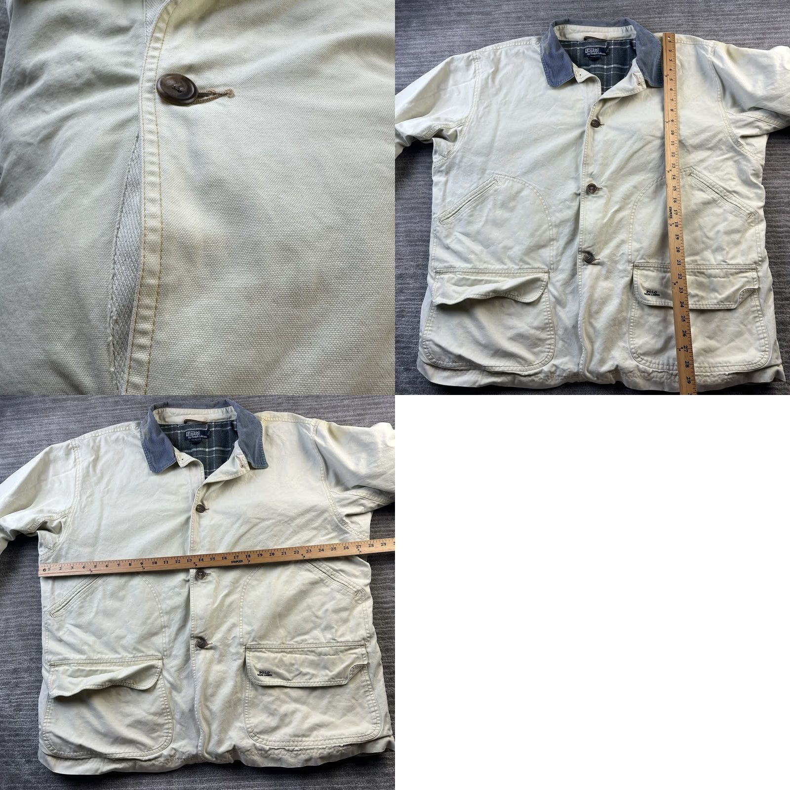 Polo Ralph Lauren VINTAGE Polo Ralph Lauren Jacket Mens 2XL XXL Tan Corduroy Collar Field Barn Chore Coat Size US L / EU 52-54 / 3 - 9 Thumbnail