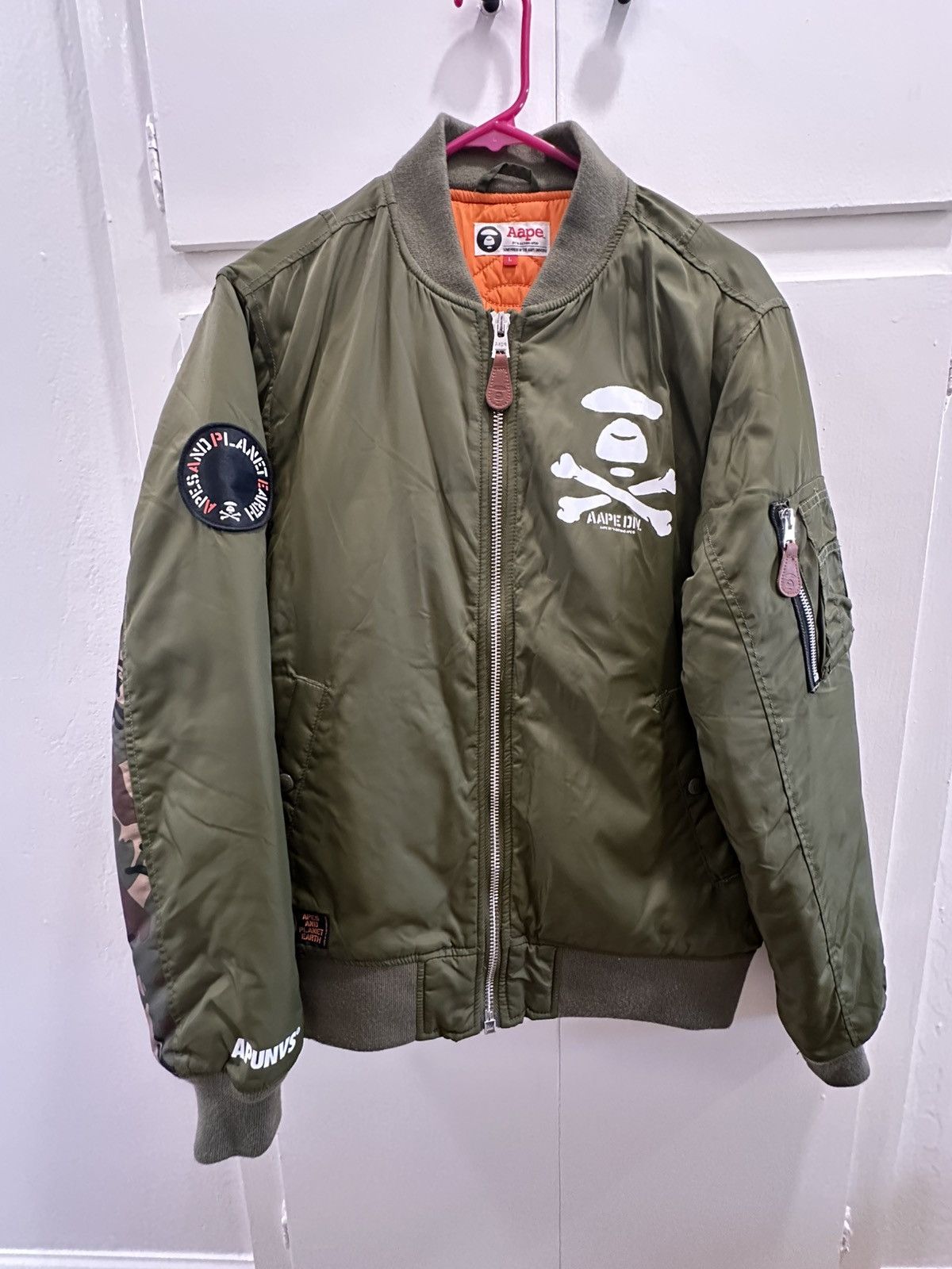 Aape AAPE by A Bathing Ape Olive Green Bomber Jacket Size US M / EU 48-50 / 2 - 1 Thumbnail