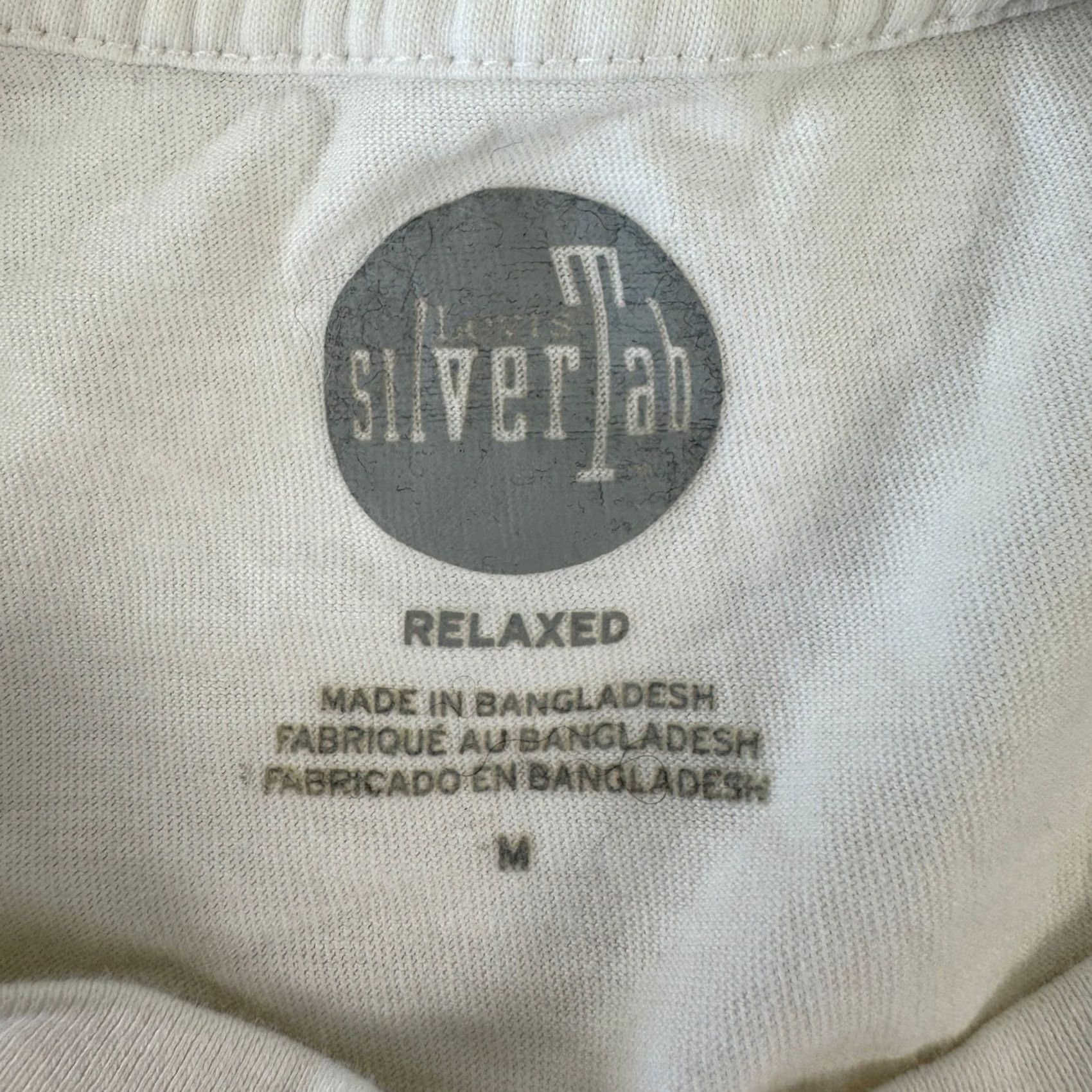 Levi's Levi's Silver Tab Relaxed Fit Robot Graphic Short Sleeve Tee White Men's M Size US 31 - 3 Thumbnail