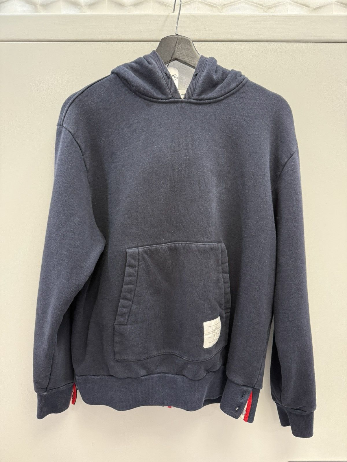 Thom Browne Thom Browne Navy Stripe Hoodie Size US L / EU 52-54 / 3 - 1 Thumbnail