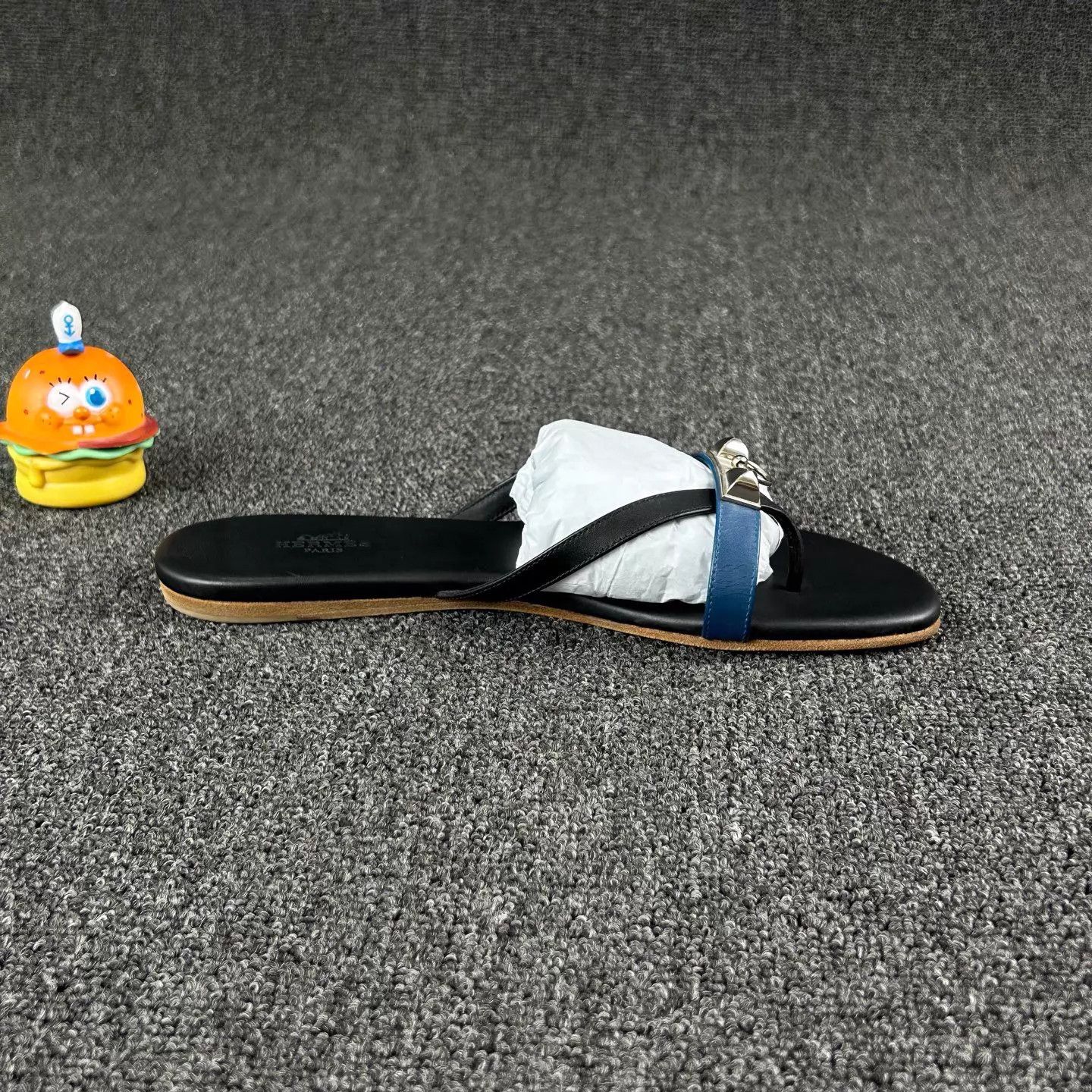 Hermes Hermes Black Rivet Slippers 36 Classic Metal Buckle Size US 5.5 / IT 35.5 - 4 Thumbnail