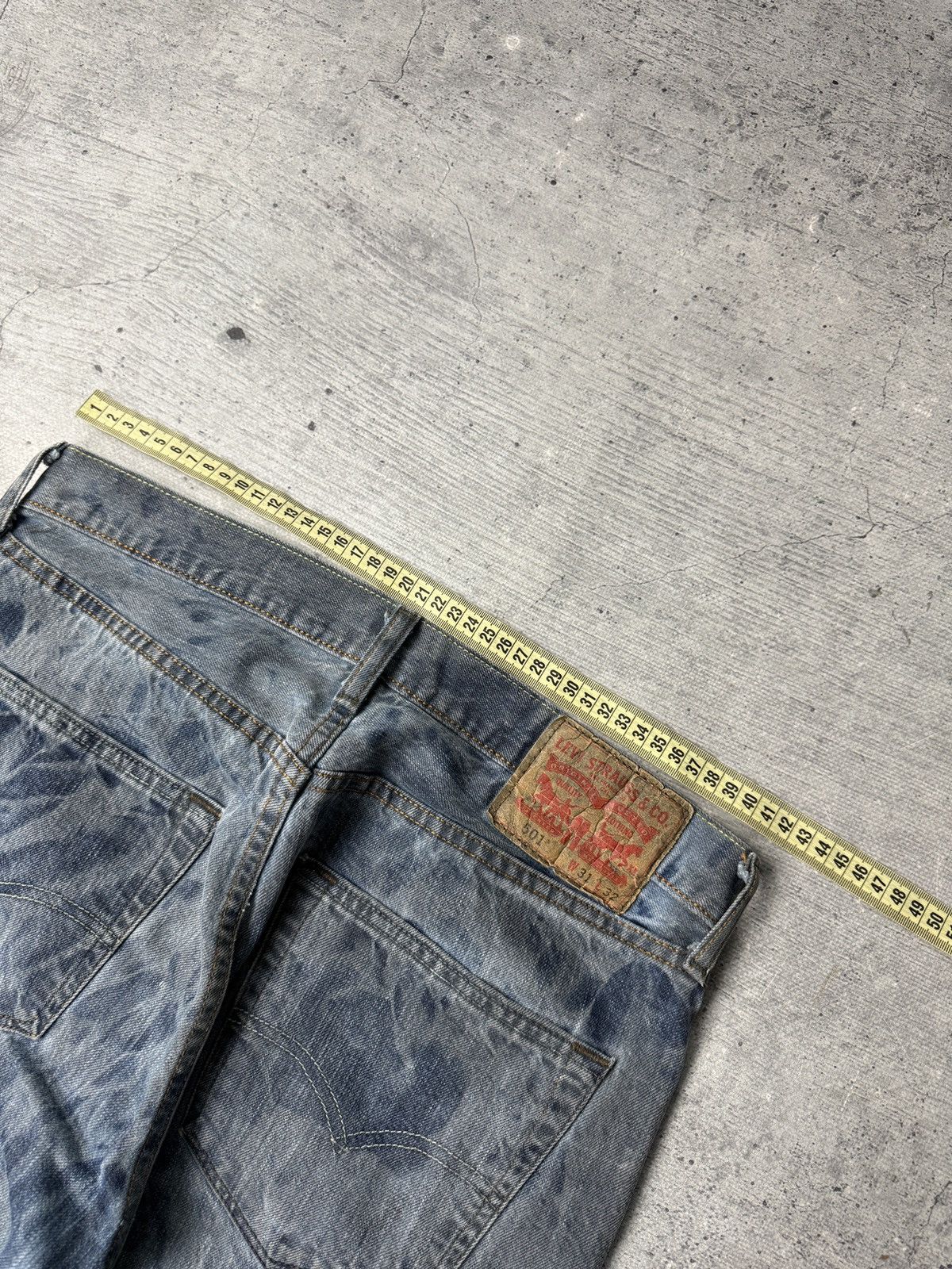 Japanese Brand Jeans Vintage Levi’s Faded distressed y2k pants Size US 31 - 9 Thumbnail