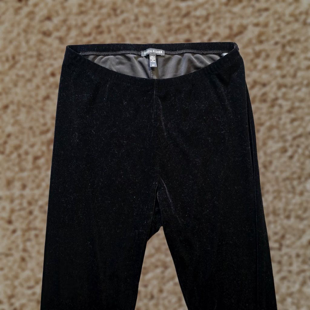 Eileen Fisher Eileen Fisher Pants Womens S Black Women Size Velour Skinny Stretch Pull Capsule Size 28" / US 6 / IT 42 - 1 Thumbnail