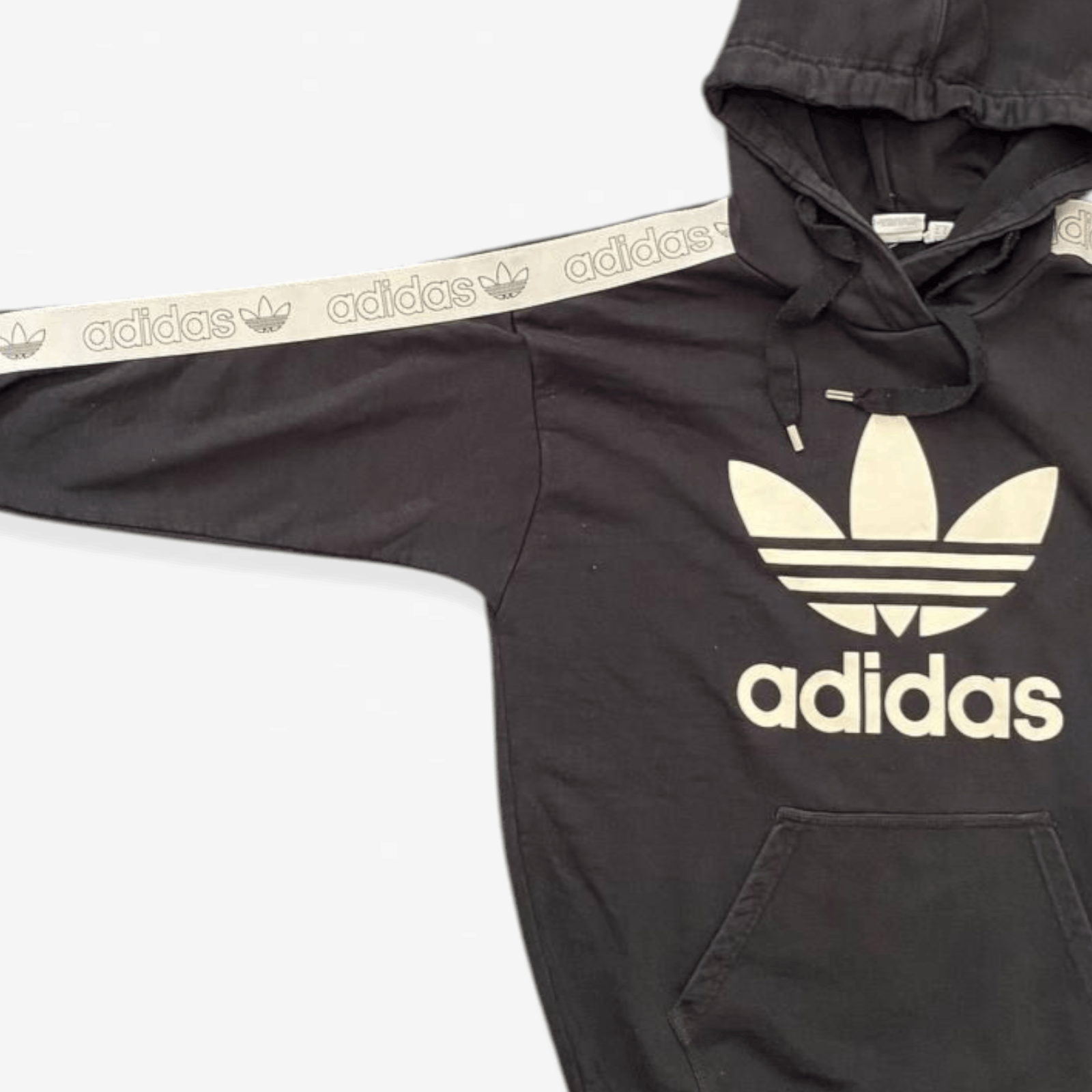 Adidas Adidas Big Logo Black Hoodie Sweater Pullover Size US M / EU 48-50 / 2 - 4 Thumbnail