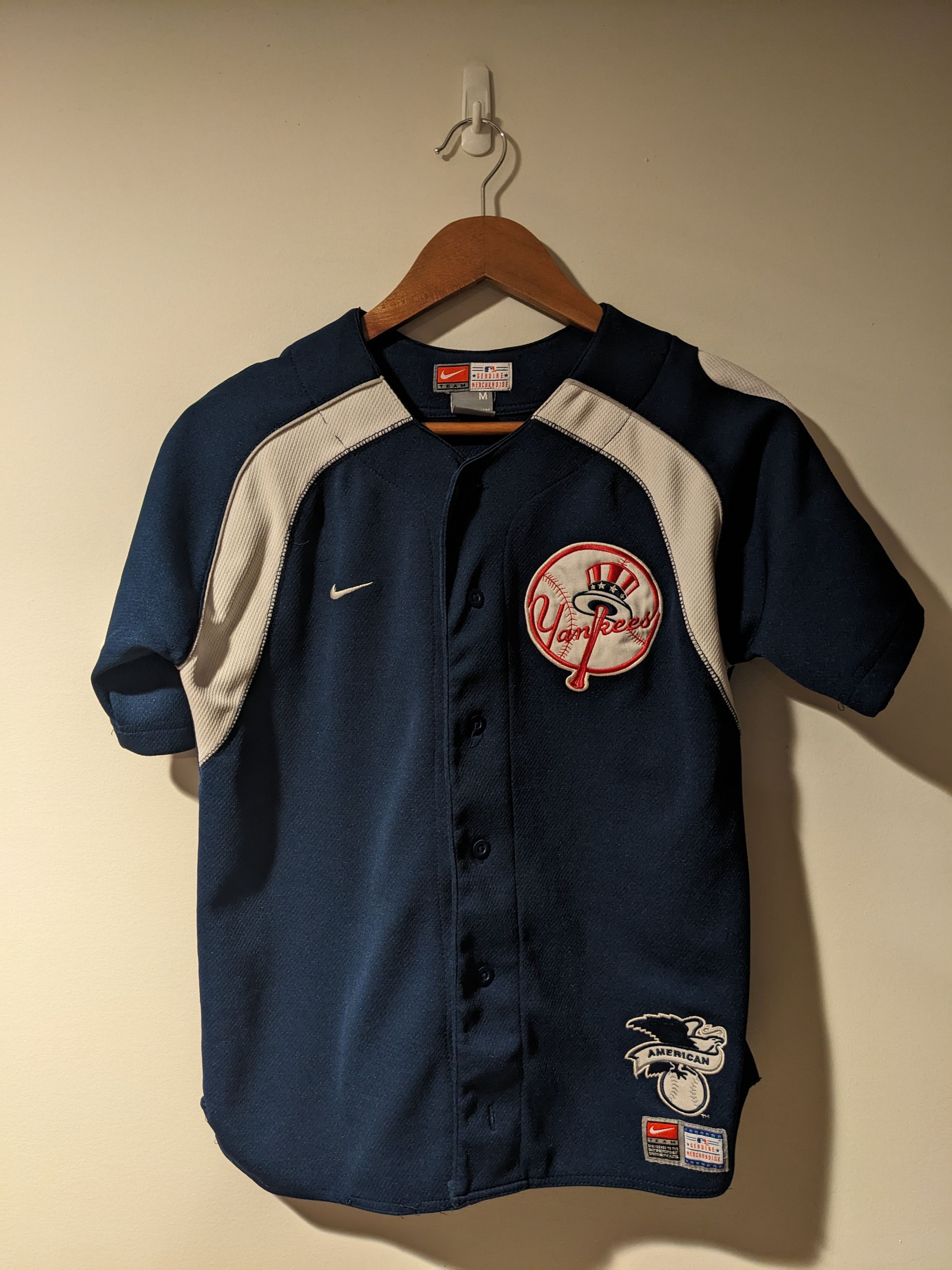 New York Yankees × Nike × Vintage Vintage Y2K New York Yankees Chamberlain Nike Kids Jersey Size US M / EU 48-50 / 2 - 1 Thumbnail