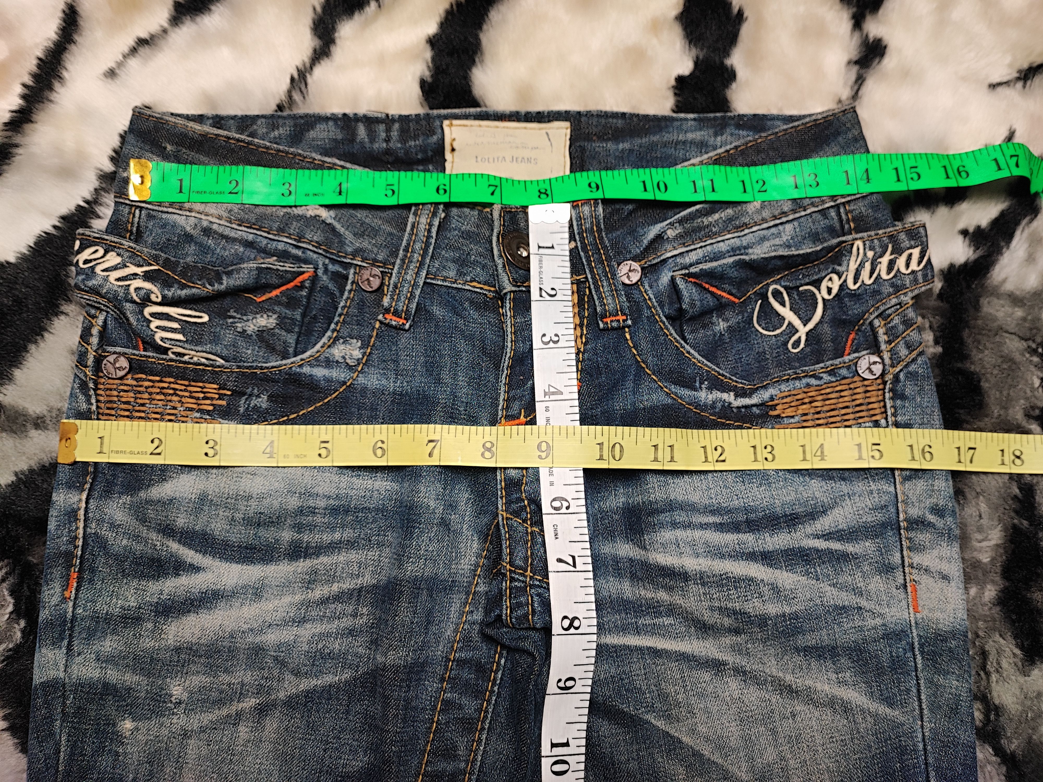 If Six Was Nine Vintage Japanese Flare Lolita Jeans Size 28" / US 6 / IT 42 - 8 Thumbnail