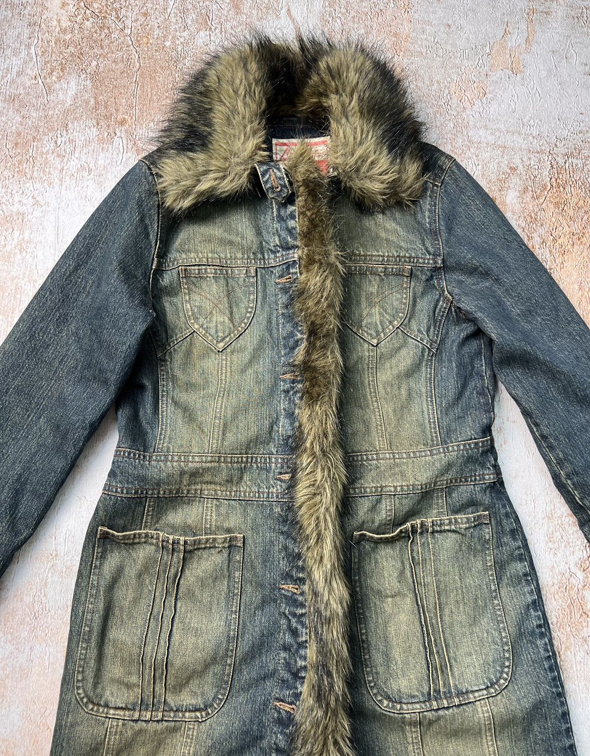Vintage River Island gothic Japanese style acid denim jacket Size M / US 6-8 / IT 42-44 - 3 Thumbnail