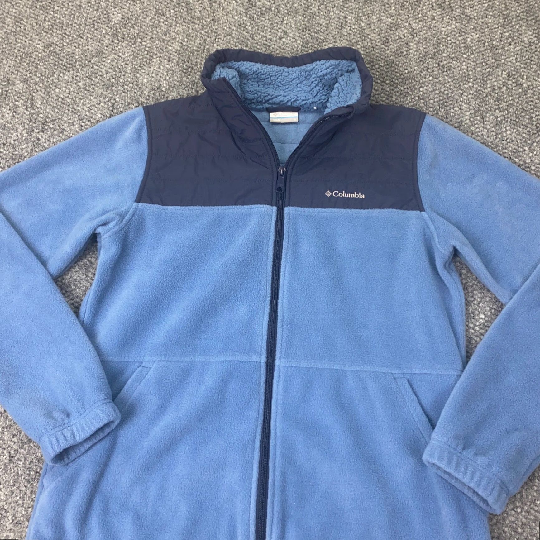 Vintage Columbia Jacket Womens Small Blue Fleece Full Zip Pockets Size S / US 4 / IT 40 - 2 Thumbnail