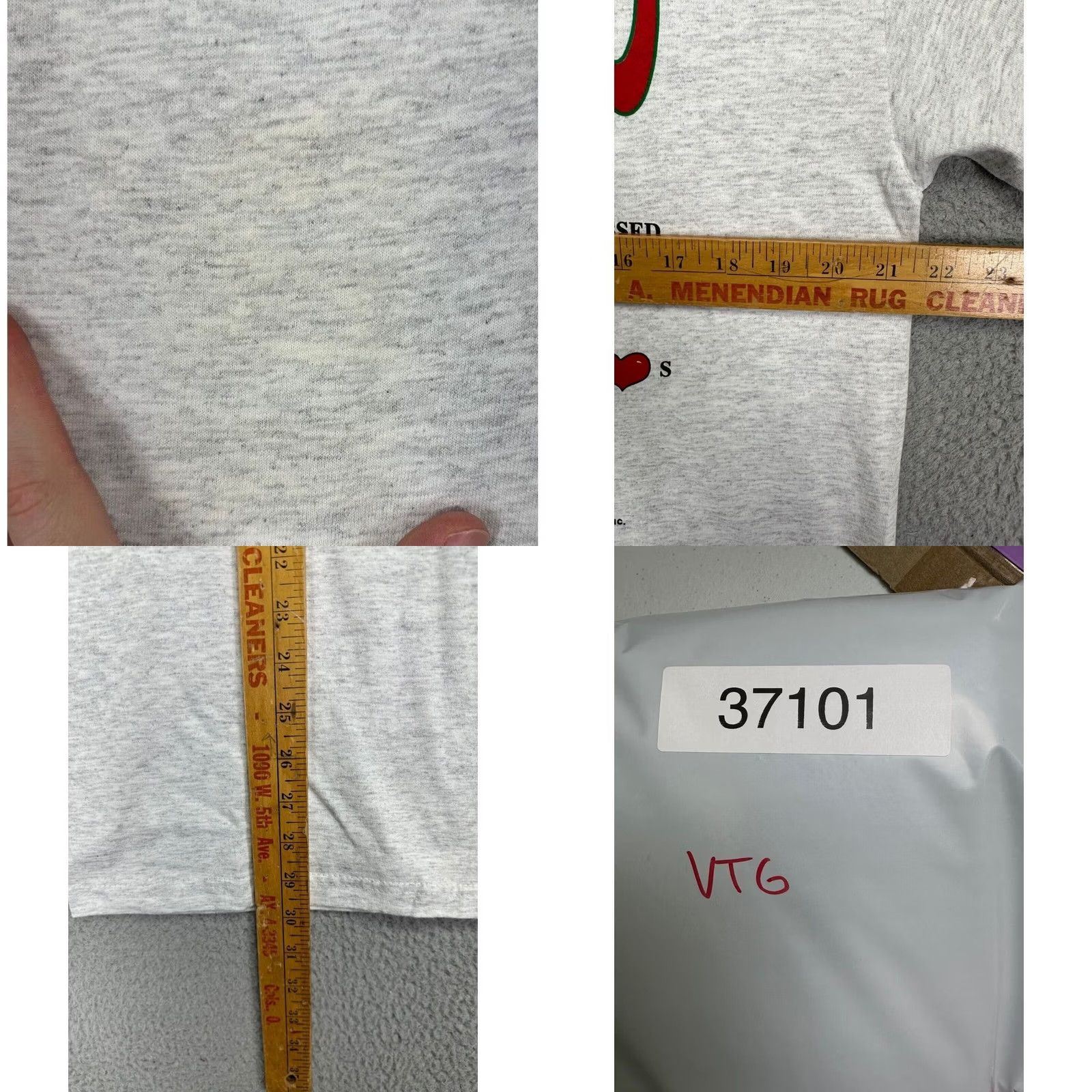 Hanes VINTAGE Hanes Shirt Mens Large 42-44 Grey Heavyweight Italian Single Stitch T-Shirt Size US L / EU 52-54 / 3 - 8 Thumbnail