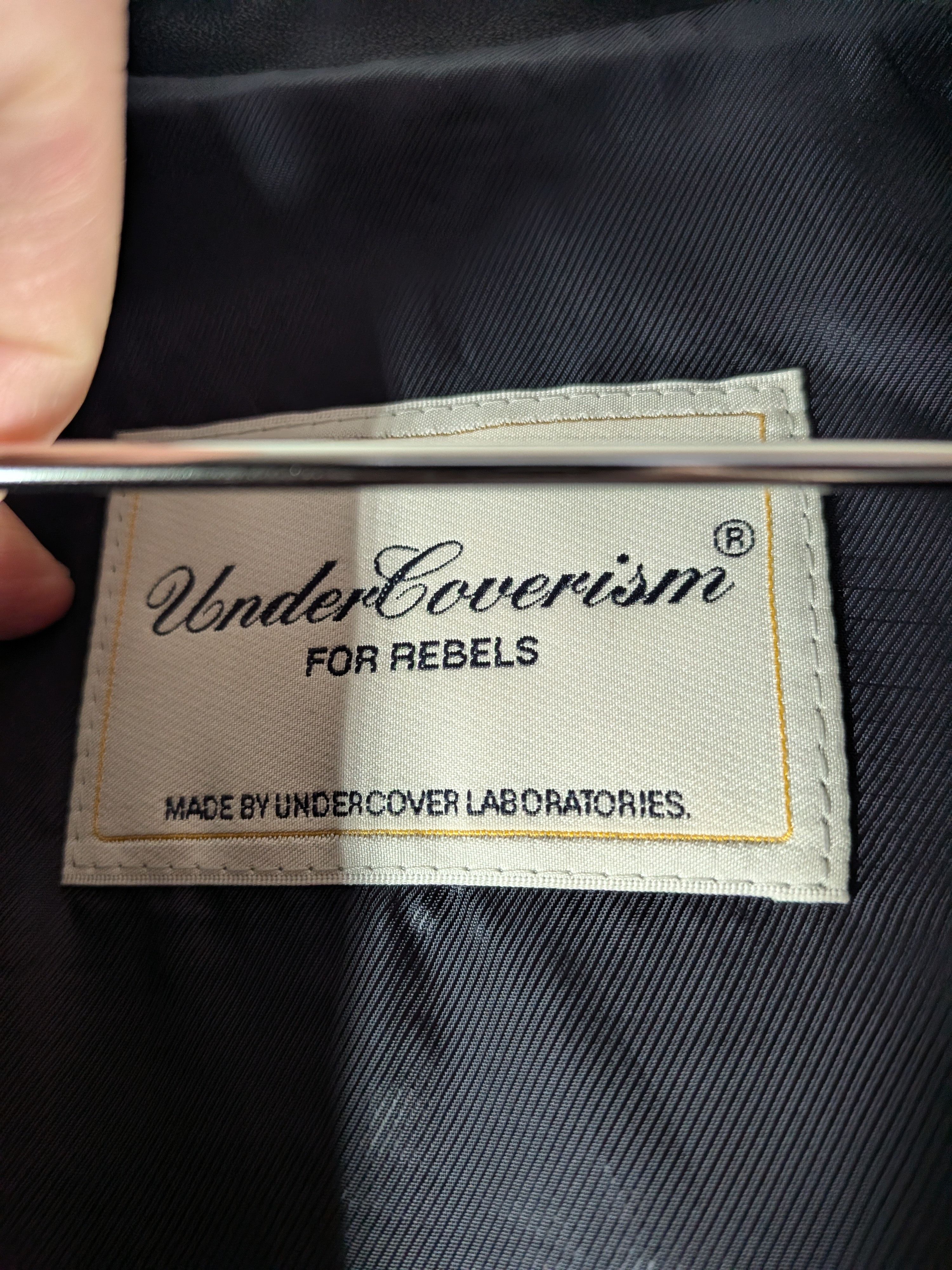 Undercover Undercover Double Zip Leather Biker Jacket Navy Size US M / EU 48-50 / 2 - 4 Thumbnail