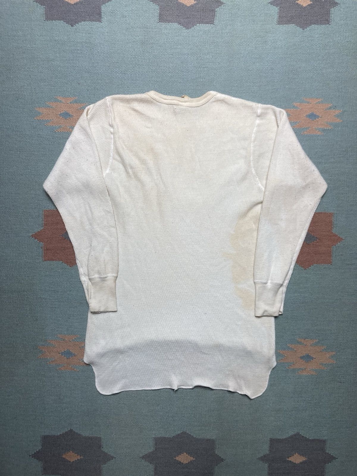 Vintage Vtg waffle knit thermal shirt JE Morgan stained grunge large Size US L / EU 52-54 / 3 - 8 Thumbnail