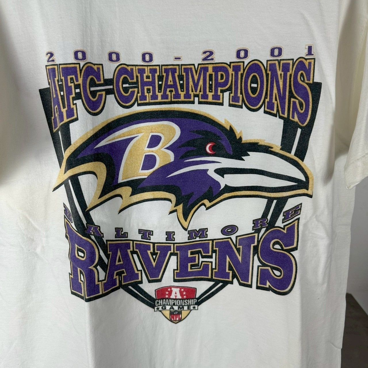 Fruit Of The Loom × NFL × Vintage 2001 Baltimore Ravens Letting the Dogs Out AFC NFL Tee Size US XL / EU 56 / 4 - 9 Thumbnail