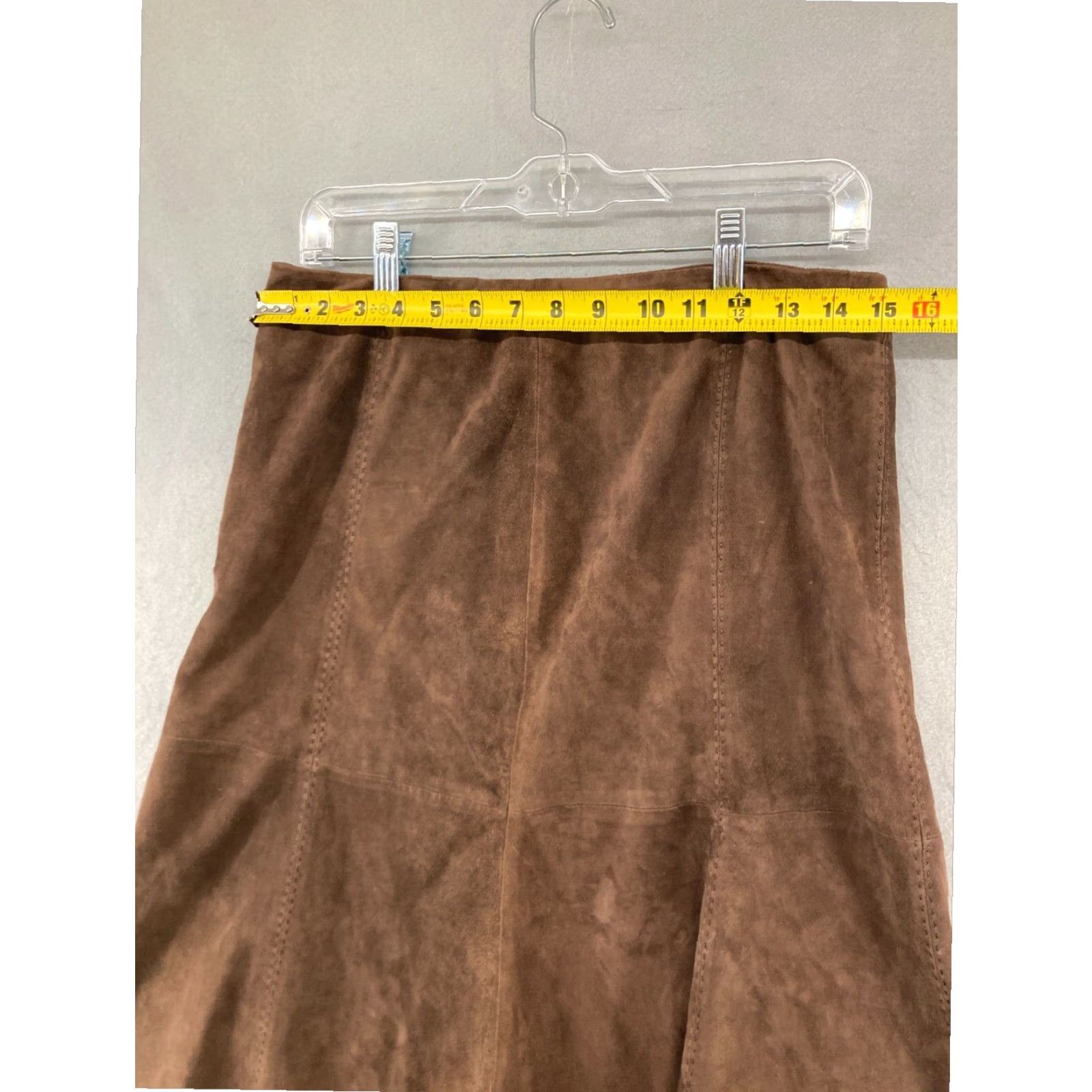 Vintage VINTAGE Vakko Suede Midi Skirt Peasant Flair Brown Women's Size 8 Size 30" / US 8 / IT 44 - 2 Thumbnail