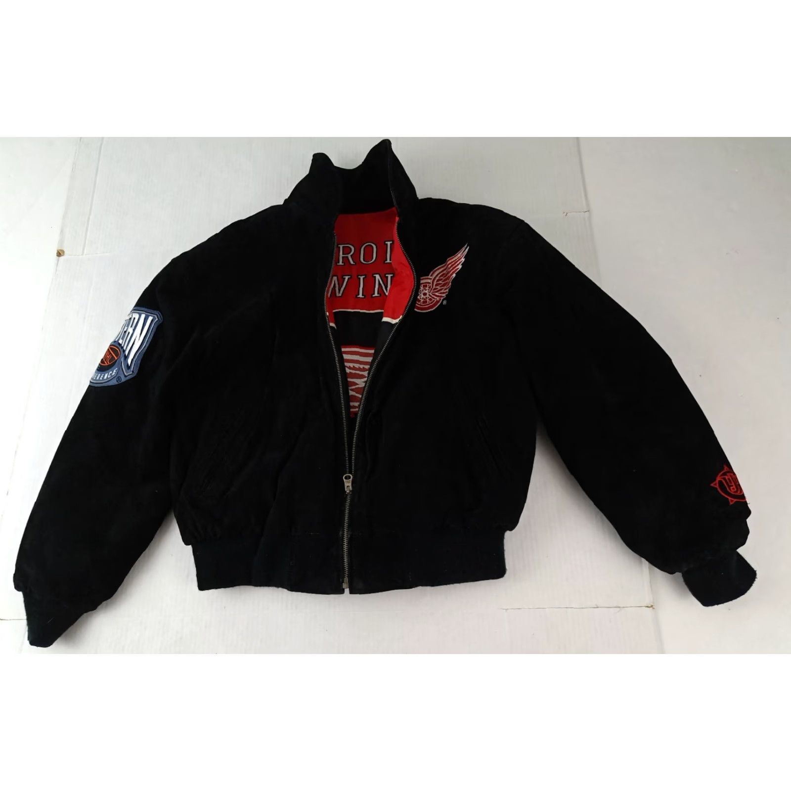 Hamilton VINTAGE Detroit Red Wings Leather Suede&Nylon Reversible Button Jacket Medium Size US M / EU 48-50 / 2 - 7 Thumbnail