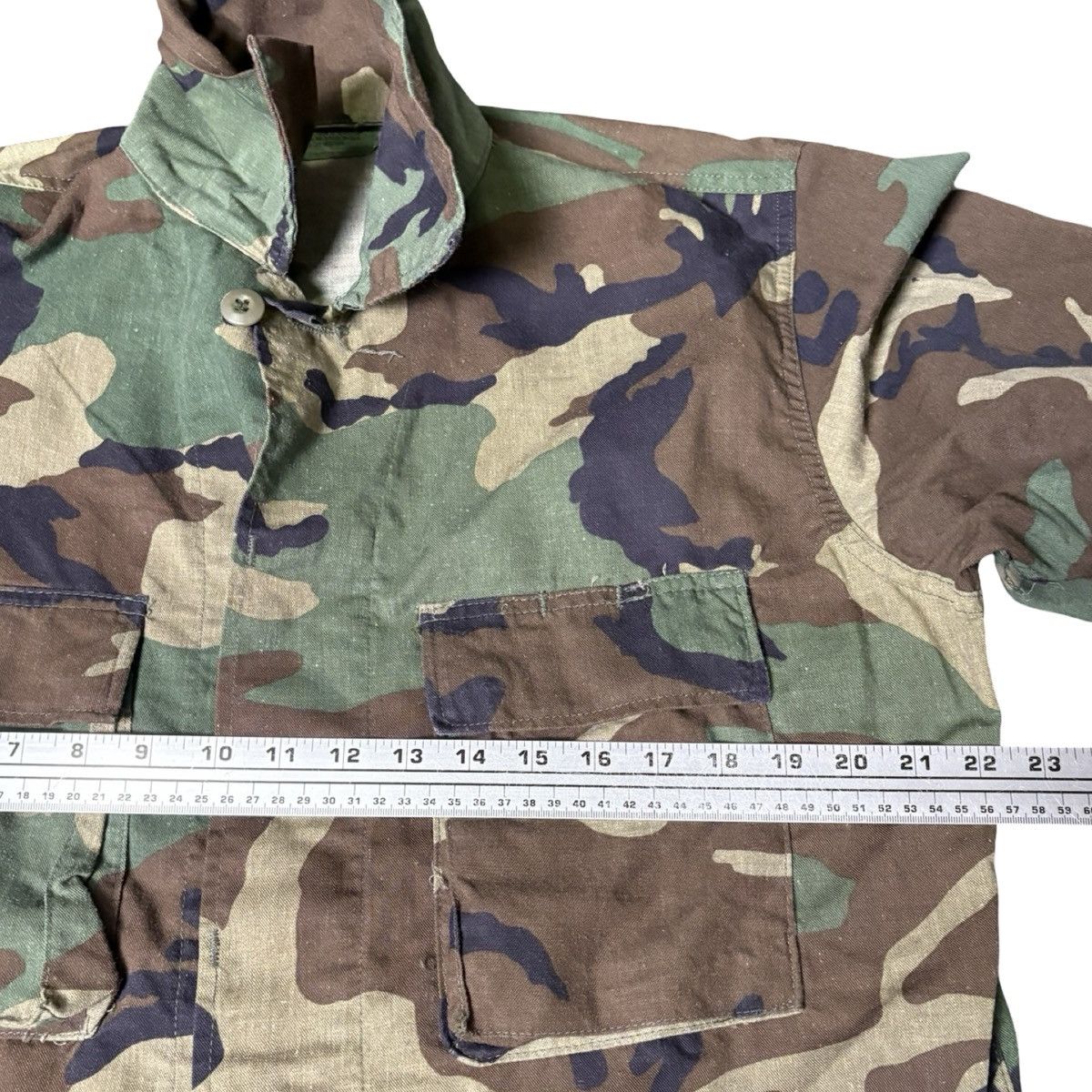 Other Vintage 80s Woodland Camo Combat Coat Military Men's Med L Size US M / EU 48-50 / 2 - 7 Thumbnail