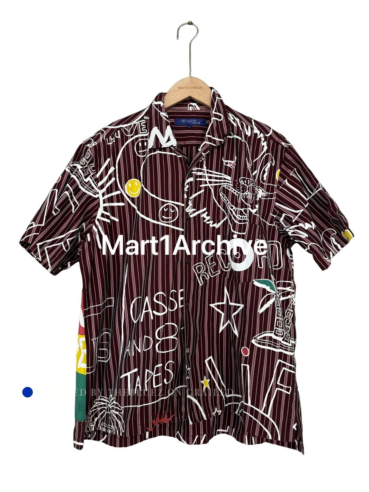 Junya Watanabe Red Graphic Print Short Sleeve Shirt Size L Size US L / EU 52-54 / 3 - 1 Thumbnail