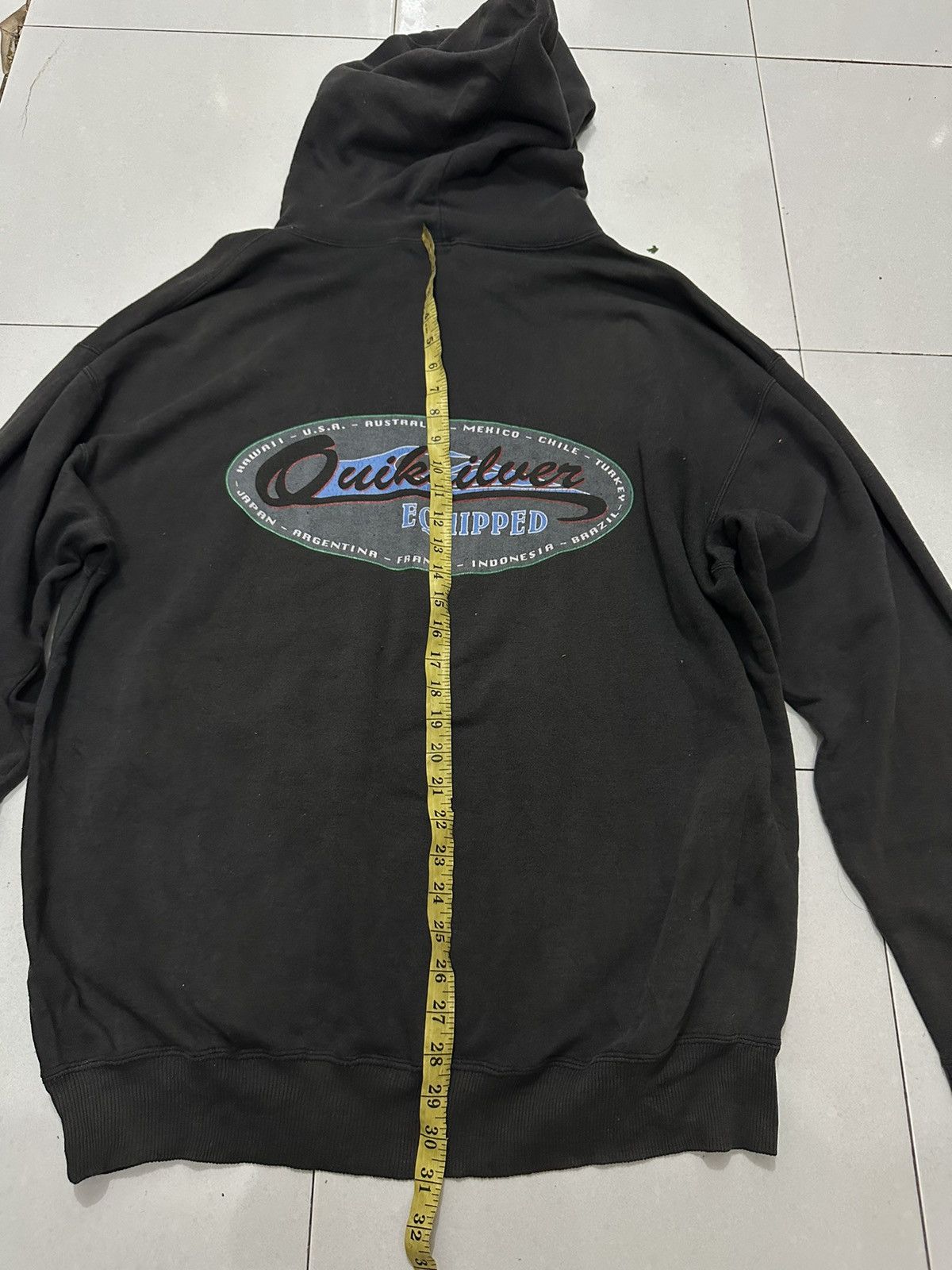 Quicksilver Y2K QUICKSILVER Distress Hoodies Size US XL / EU 56 / 4 - 13 Thumbnail