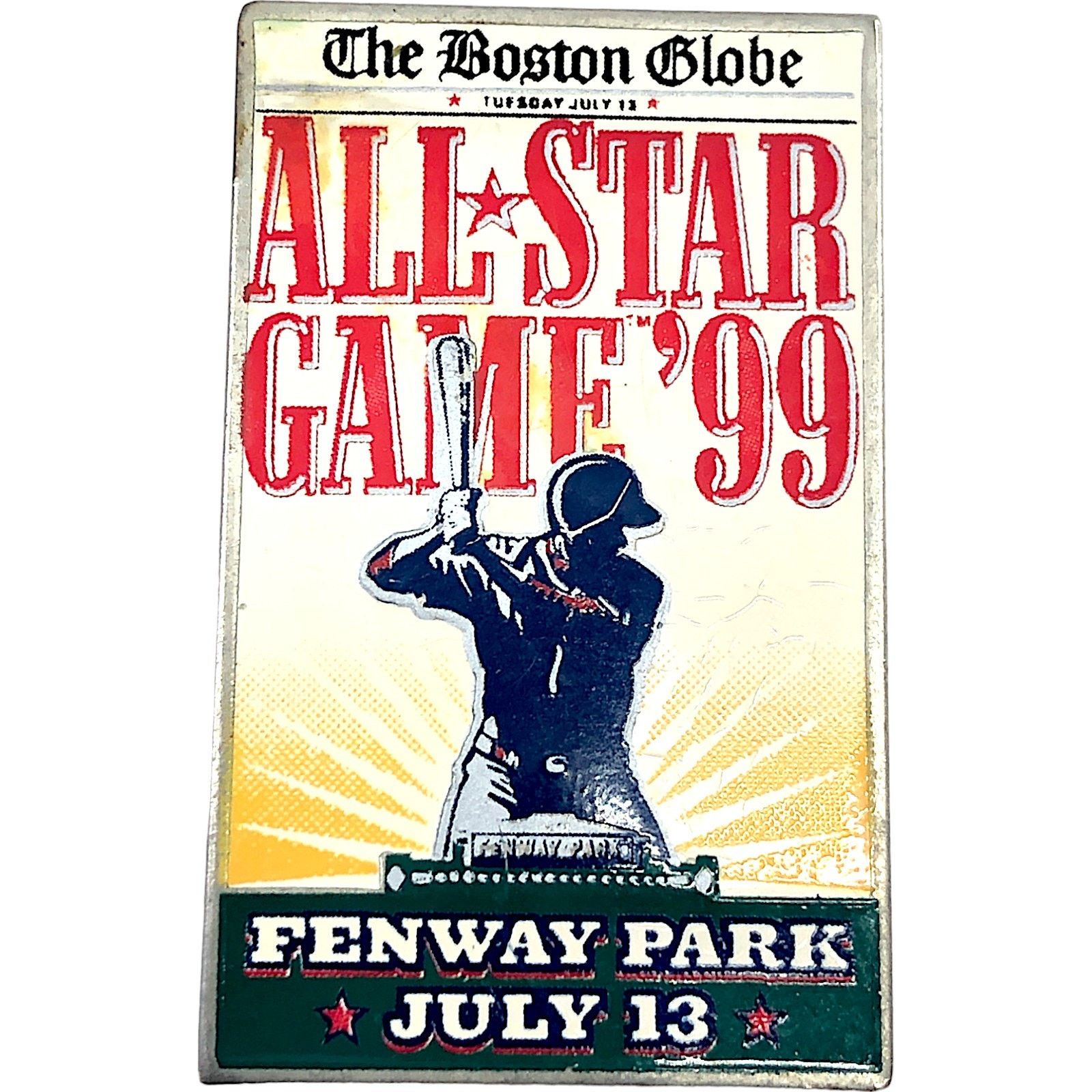 MLB Boston All Star Game 1999 Boston Globe Ted Williams Pin Size ONE SIZE - 1 Thumbnail