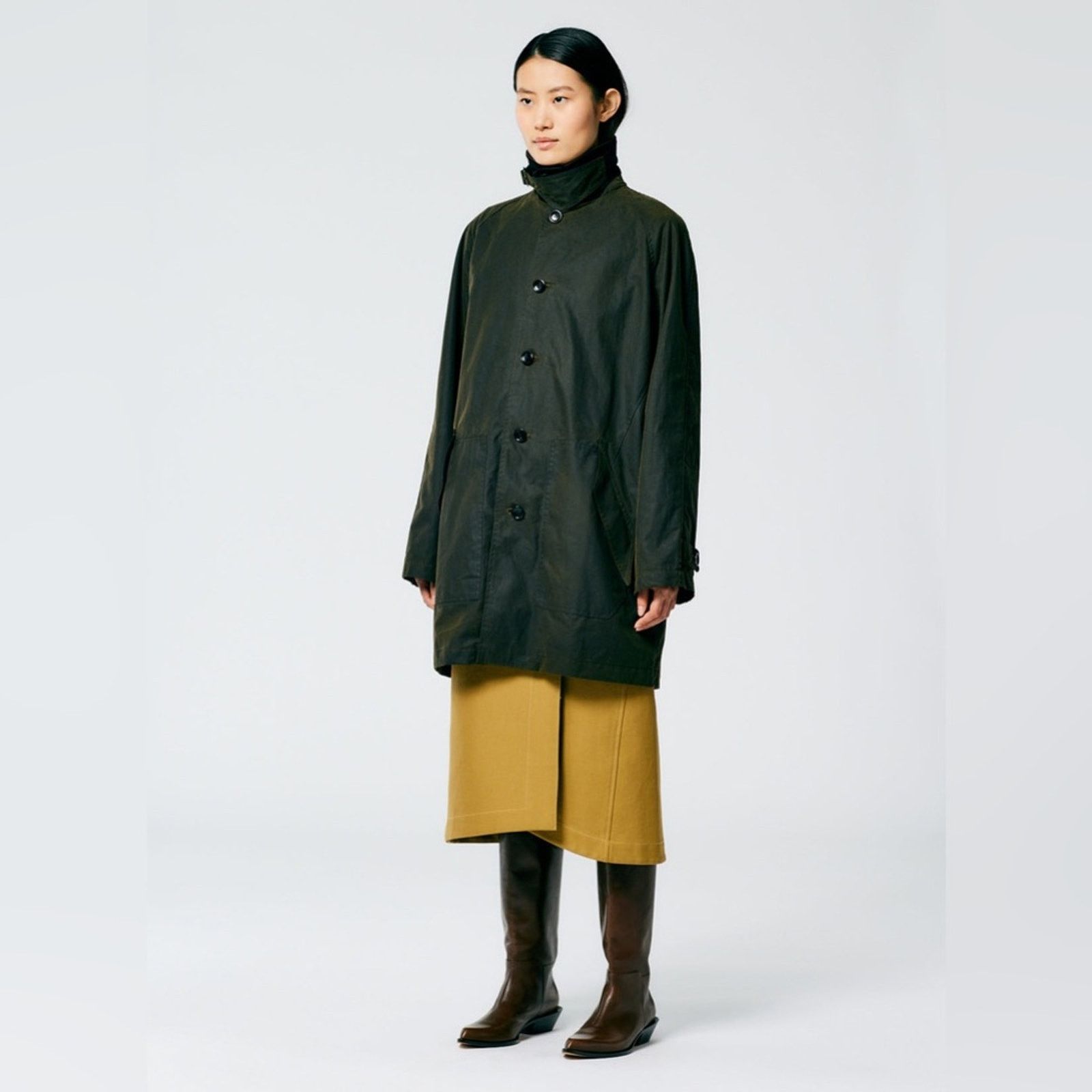 Tibi Tibi Waxed Cotton Car Coat like new Olive SOLD OUT $795 Size S / US 4 / IT 40 - 3 Thumbnail