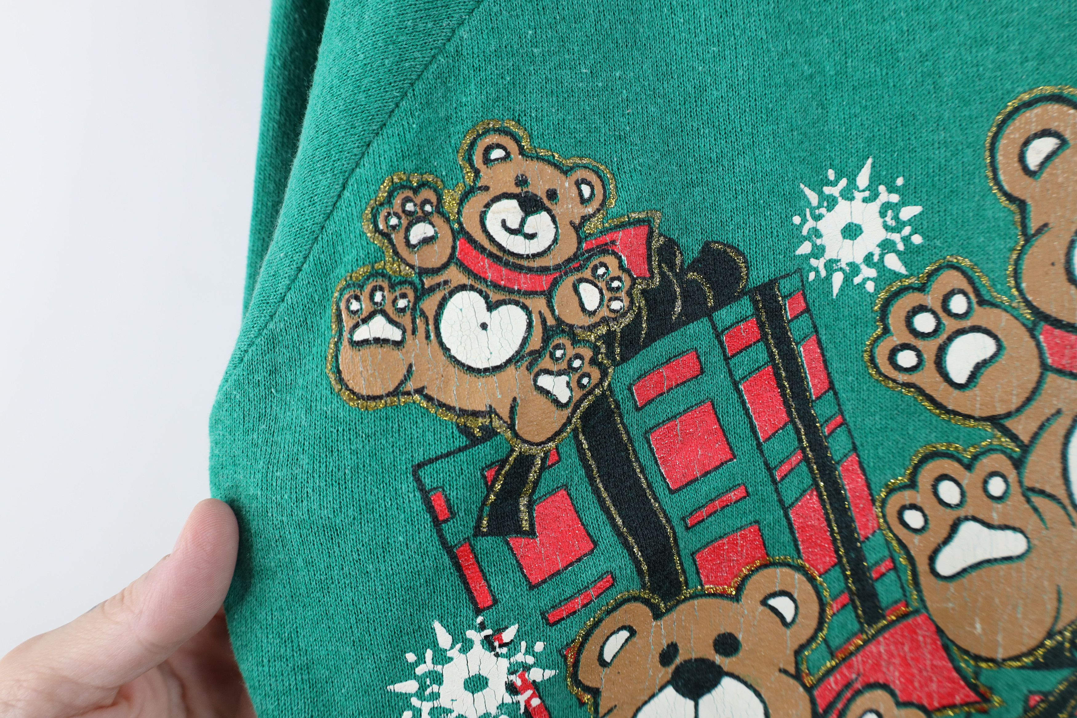 Vintage Vintage 80s 90s Streetwear Christmas Bear Sweatshirt USA Size M / US 6-8 / IT 42-44 - 5 Thumbnail