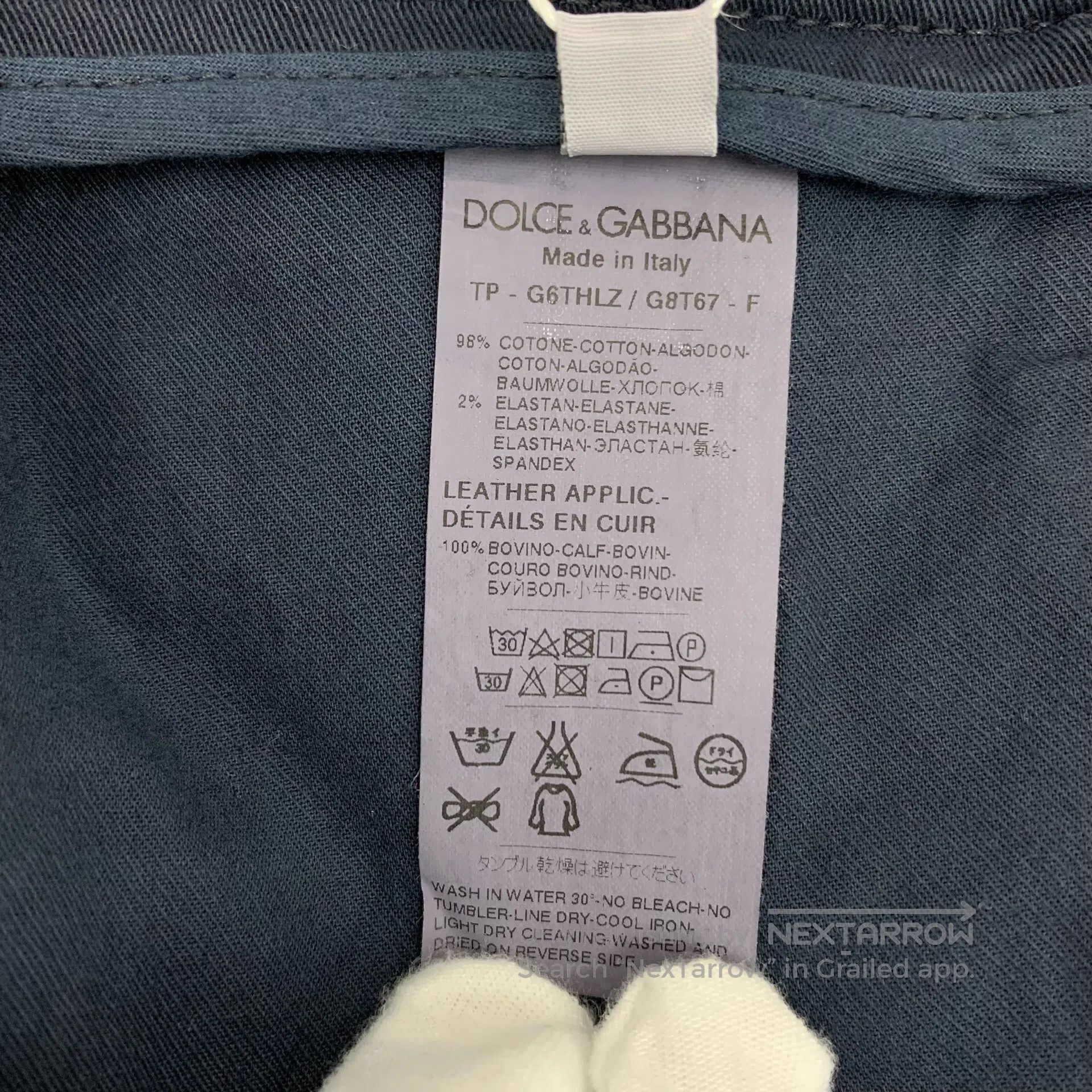 Dolce & Gabbana Dolce Gabbana Dark Blue Crown Bee Embroidered Cotton Denim Size US 30 / EU 46 - 9 Thumbnail