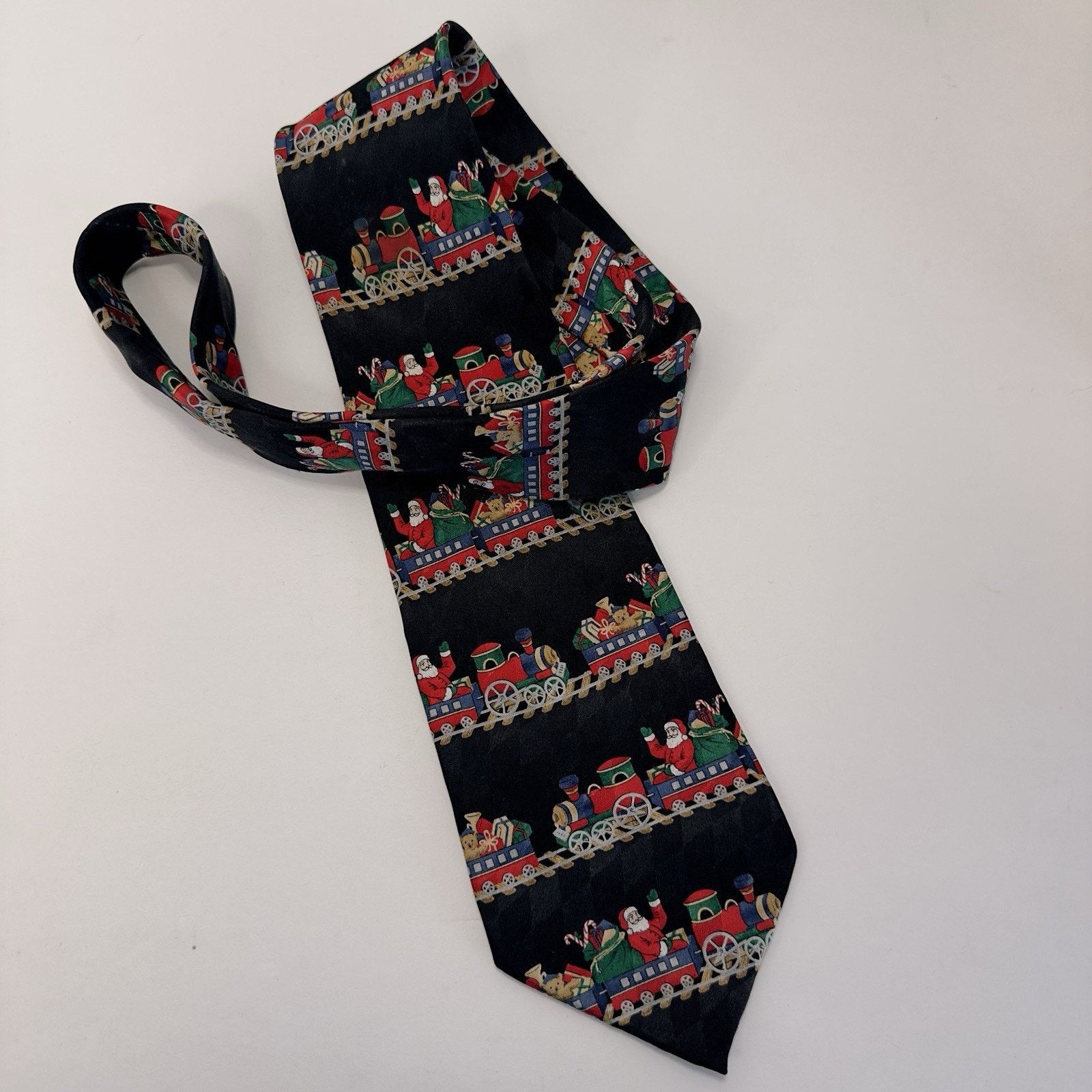 Other Hallmark Holiday Traditions Tie Santa Toy Train Black/Red Size ONE SIZE - 5 Thumbnail