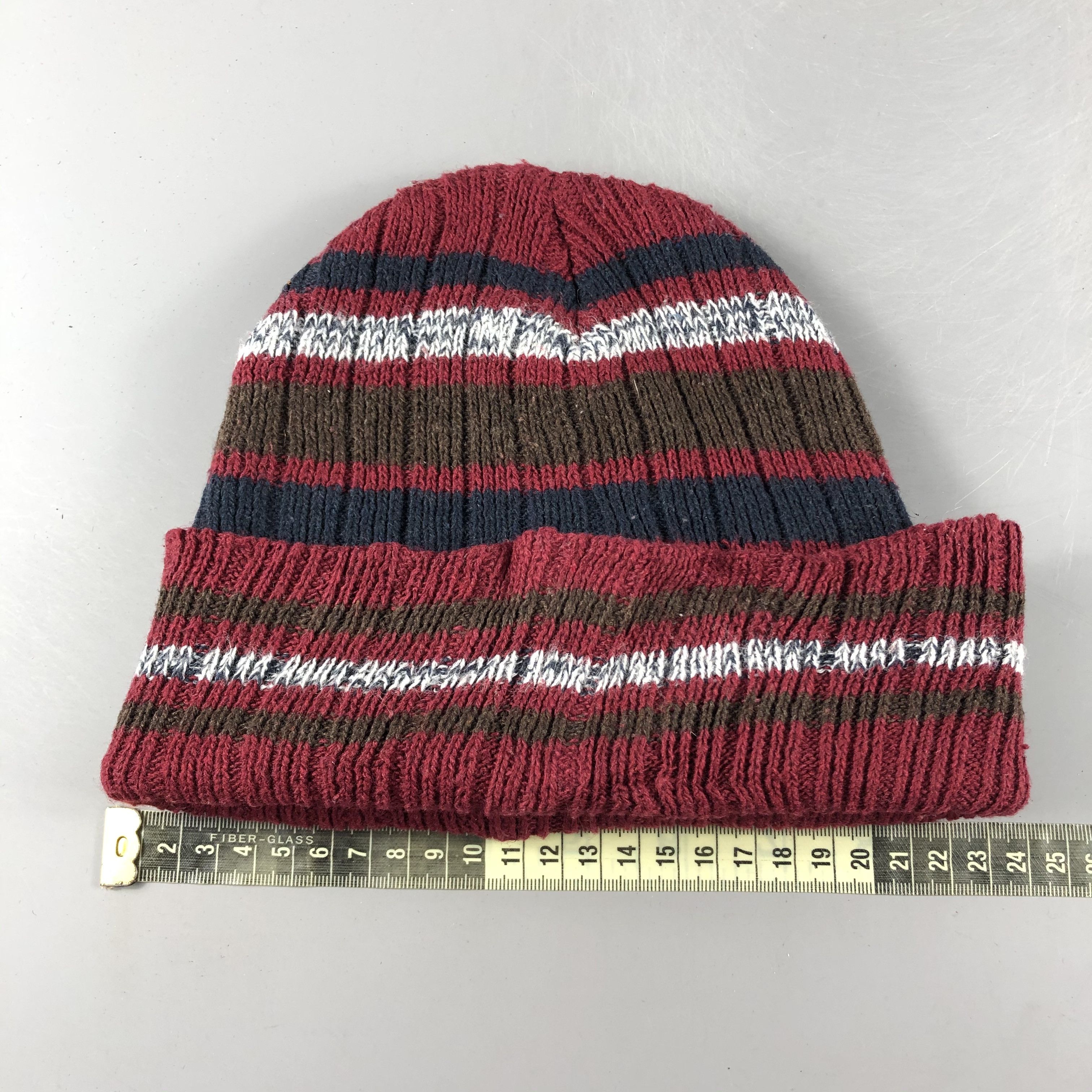 Japanese Brand × Vintage Unknown Stripe Ribbed Beanie Snow Hat Snow Cap -D204 Size ONE SIZE - 3 Thumbnail