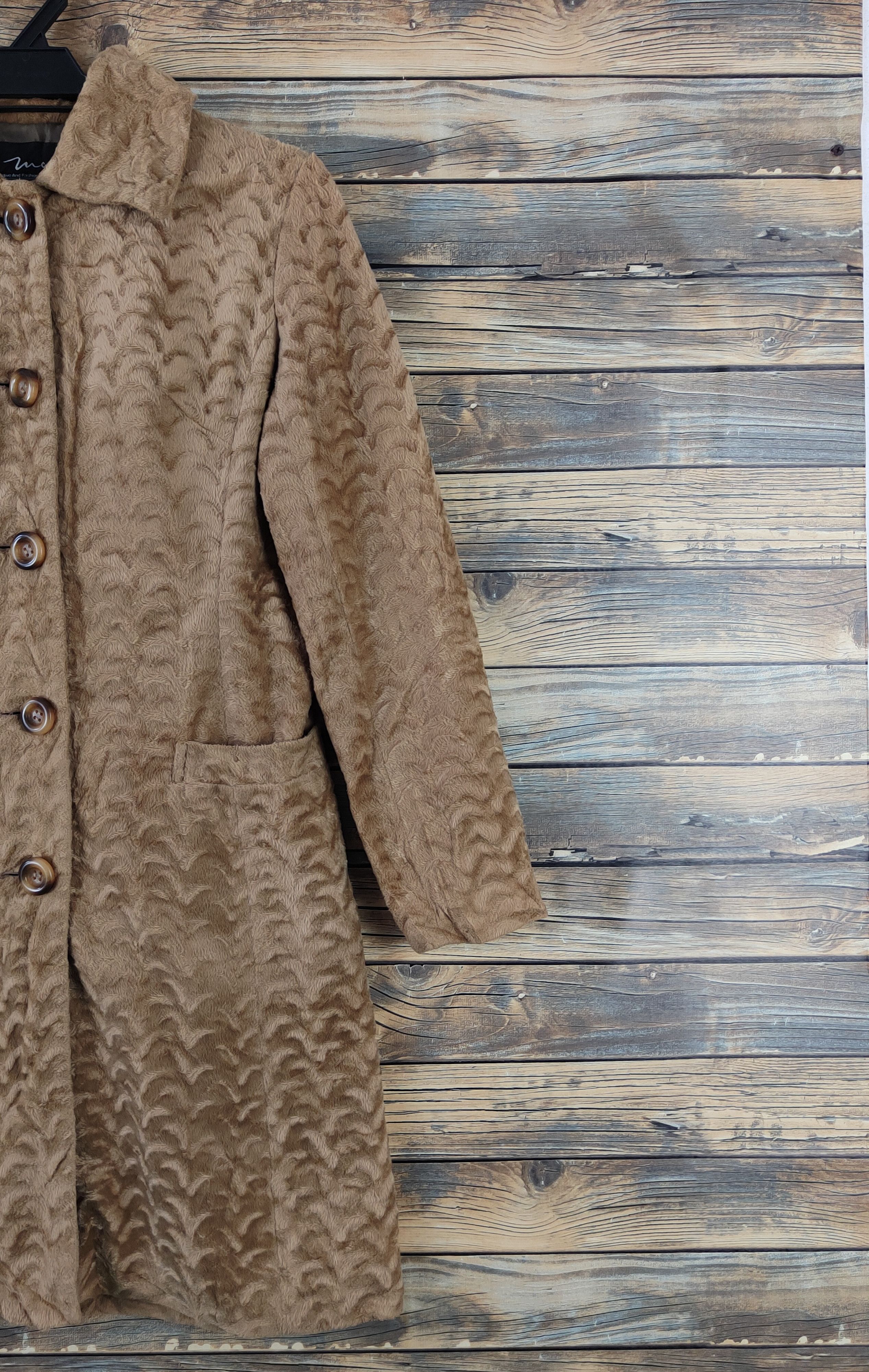 Japanese Brand × Vintage Retro Design Hologram logo 💥 Mady Brown Fur Faux Coats Size S / US 4 / IT 40 - 5 Thumbnail