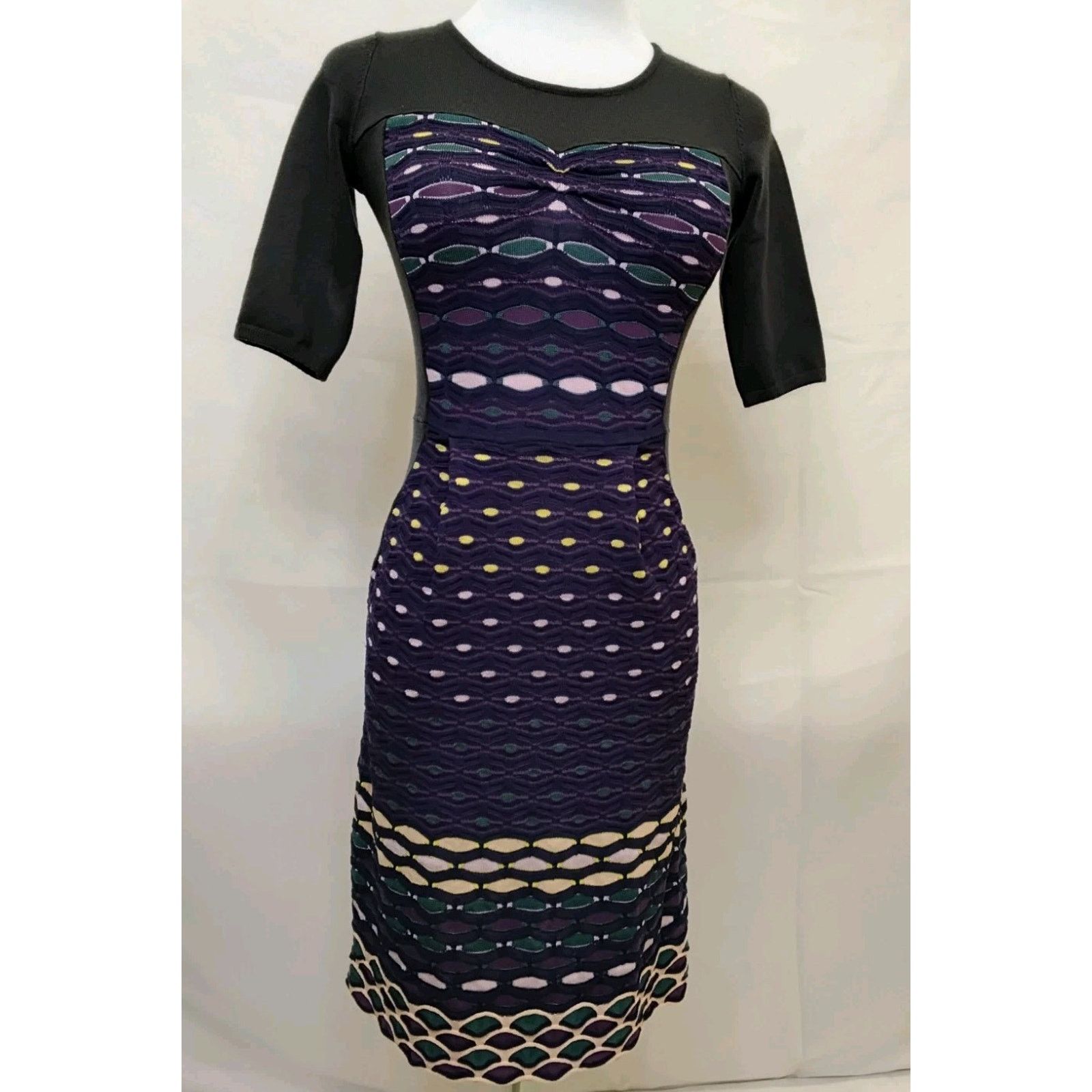 Missoni Missoni Knit Dress Women's US 2 Gray Purple Made in Italy Size XS / US 0-2 / IT 36-38 - 2 Thumbnail