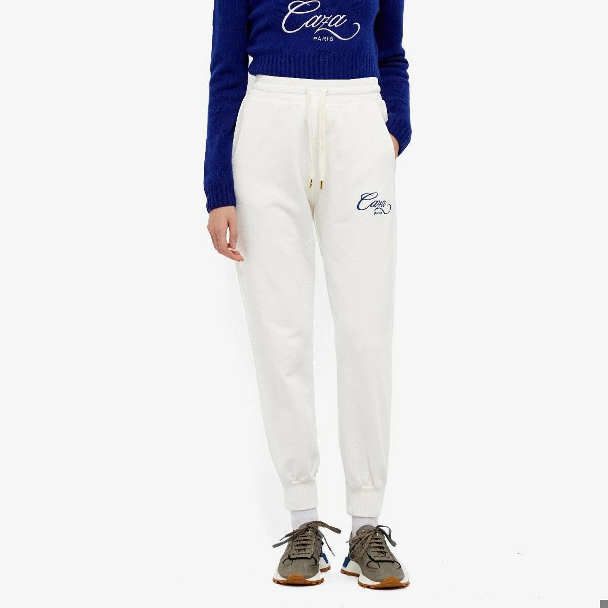 Casablanca White Caza Embroidered Logo Sweatpants Size US 28 / EU 44 - 2 Thumbnail