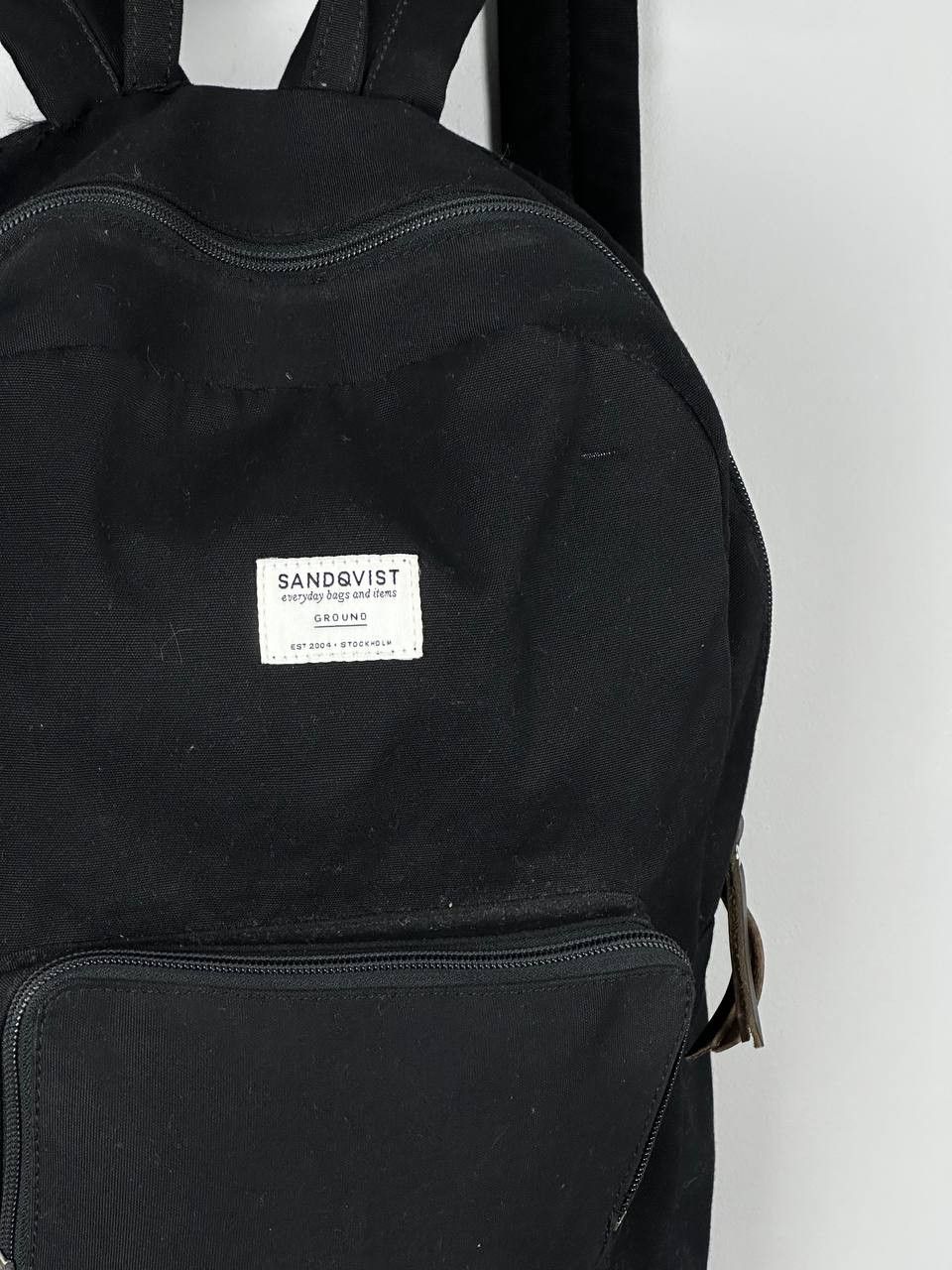 SANDQVIST Kim Ground Sandqvist Backpack Cotton Bag Black Size ONE SIZE - 3 Thumbnail
