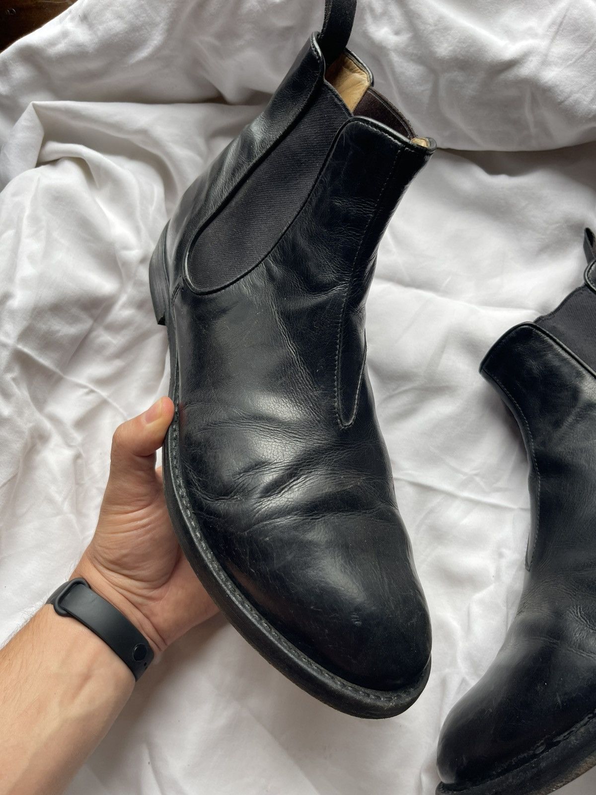 Officine Creative Oficine Creative black chelsea Leather Boots Guidi style Size US 10 / EU 43 - 4 Thumbnail