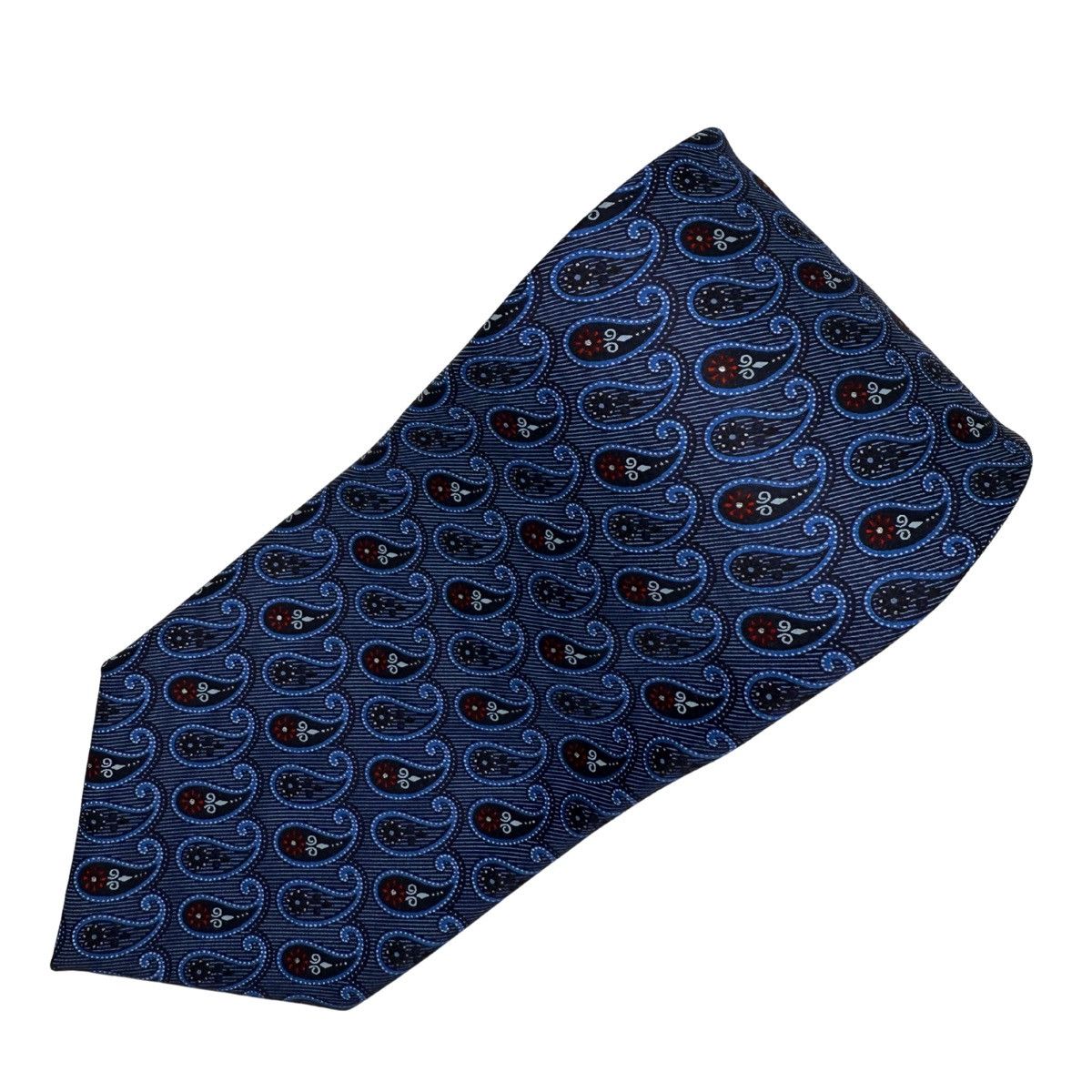 Ermenegildo Zegna Ermenegildo Zegna Silk Tie, Blue, Made in Italy, Like New Size ONE SIZE - 2 Thumbnail