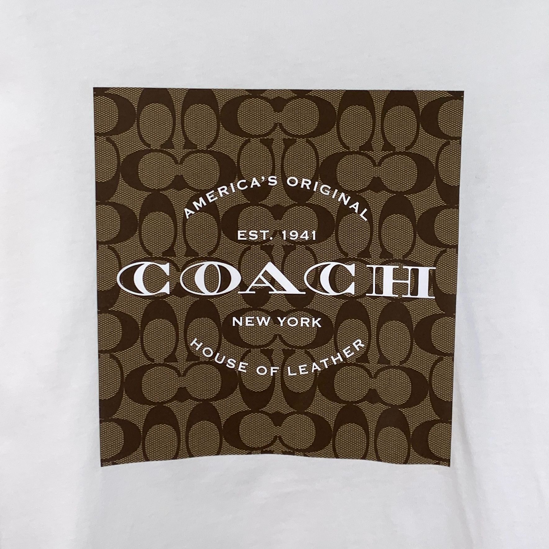 Coach Coach White Logo Print Round-Neck Short-Sleeve T-Shirt Size Size S / US 4 / IT 40 - 5 Thumbnail