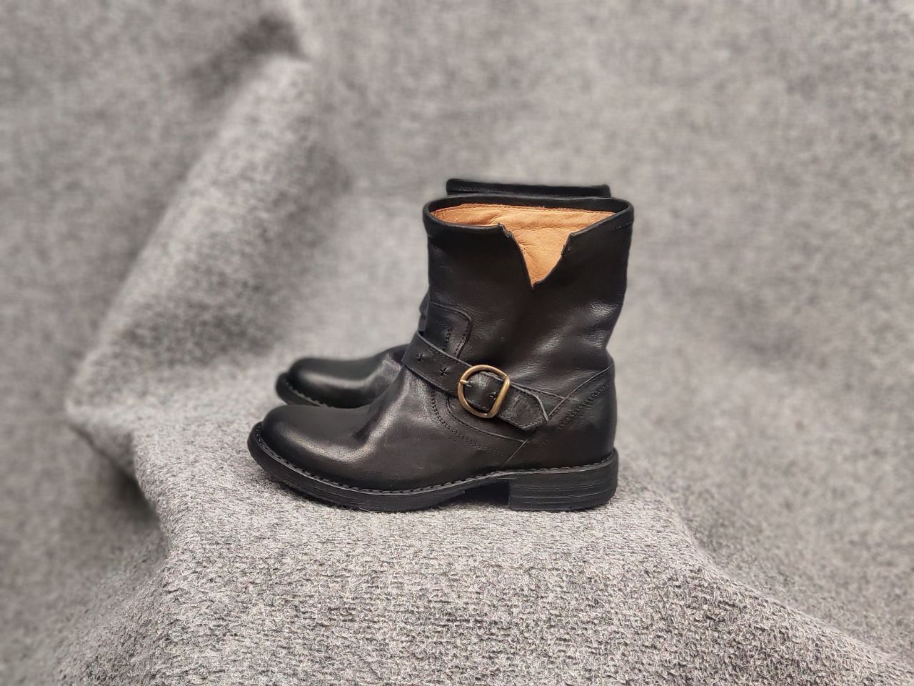 Fiorentini + Baker Fiorentini + Baker Side Zip Leather Eli Moto Ankle Boots Size US 5 / IT 35 - 10 Thumbnail