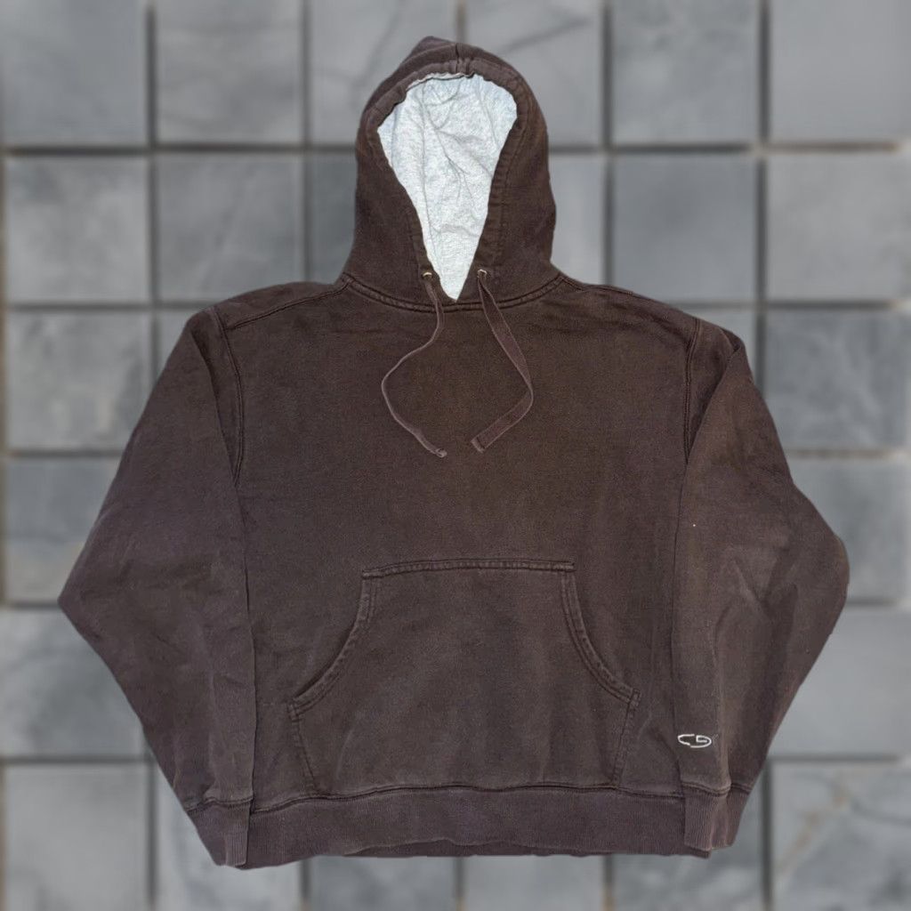 Champion VINTAGE Champion Hoodie Pullover Brown Two-Tone Lined Embroidered Men’s Small 21x22 Fleece Logo Sleeve 90s Streetwear Size US S / EU 44-46 / 1 - 1 Thumbnail