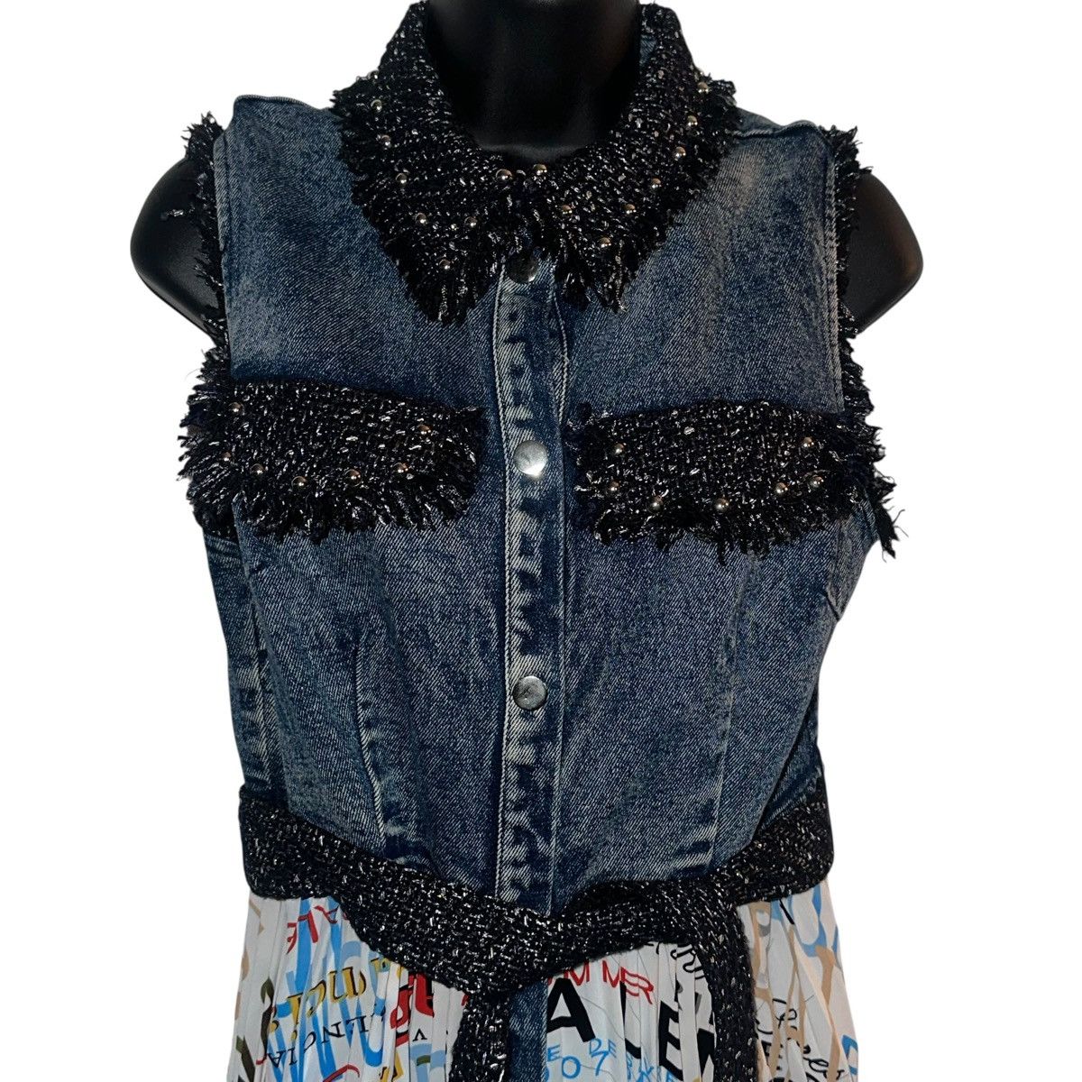 Other WHY Dress sleeveless Paris Balenciaga printed pleated dress Size M / US 6-8 / IT 42-44 - 5 Thumbnail