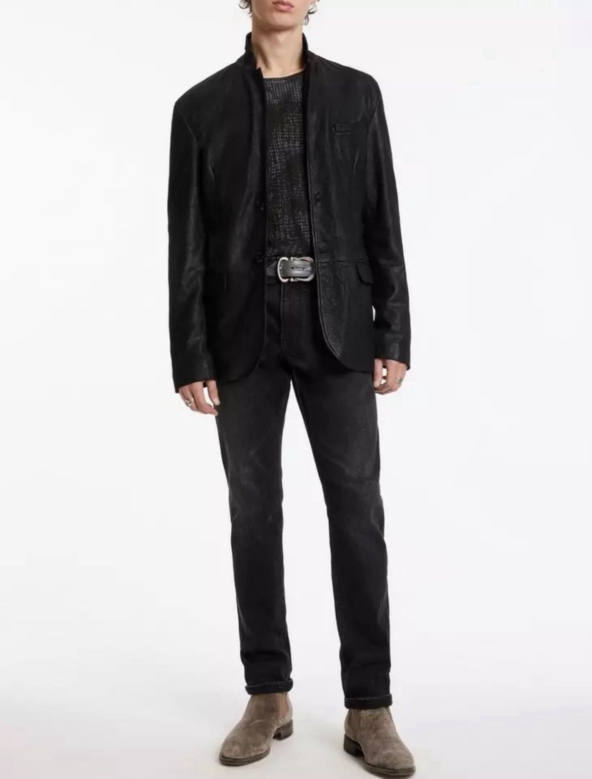 John Varvatos Suede Multibutton Jacket Size EU 50 USA 40 Size US M / EU 48-50 / 2 - 11 Thumbnail