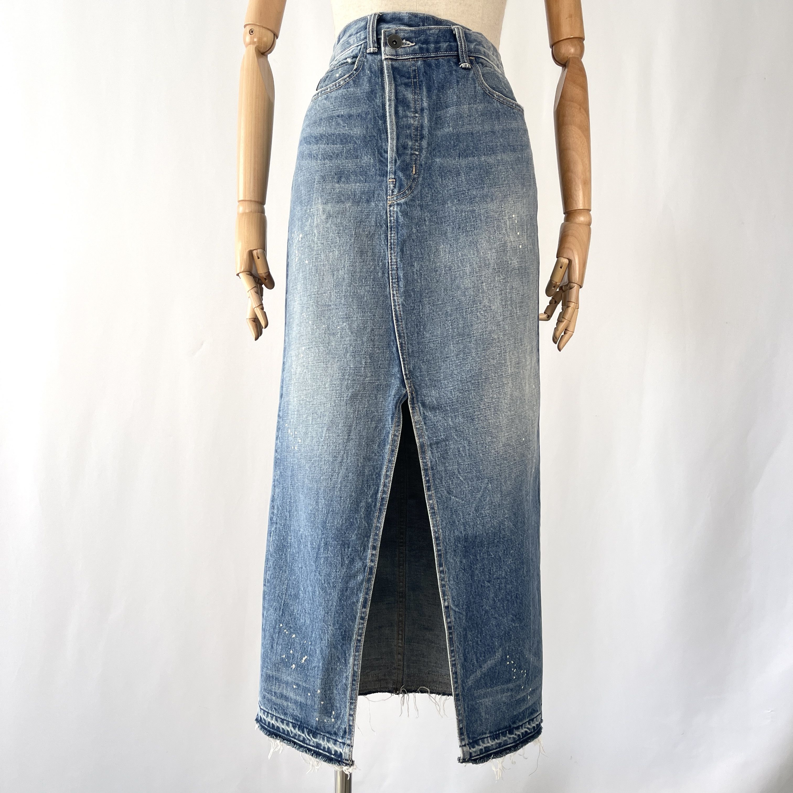 Helmut Lang HELMUT LANG Deconstructed Denim Skirt size 28 Size 28" / US 6 / IT 42 - 1 Thumbnail