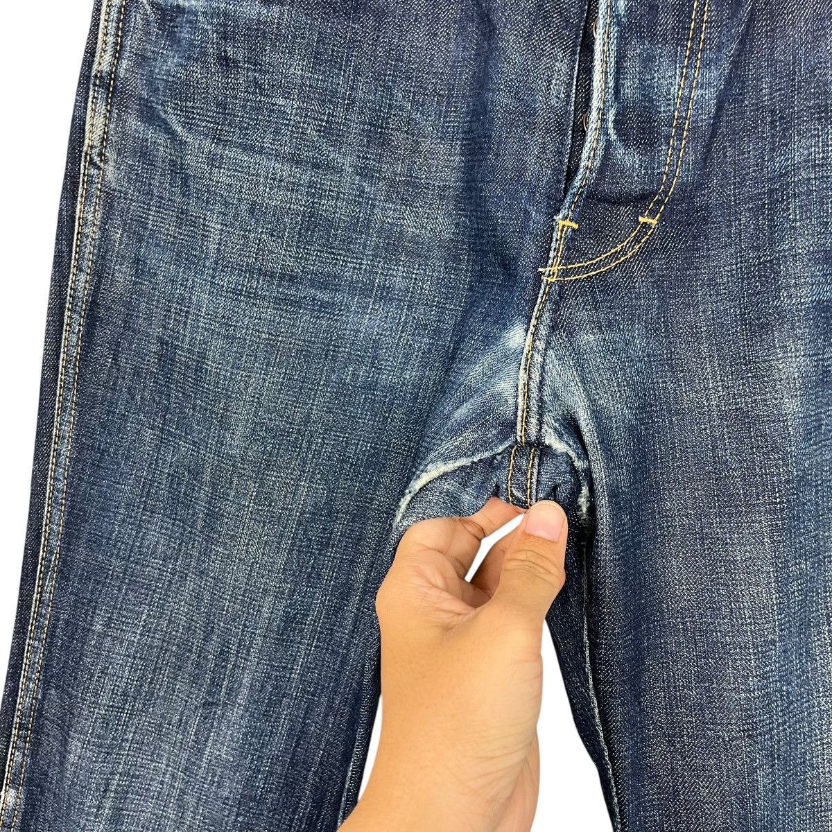 20471120 Vintage Stiff Denim Jeans Size 34" / US 12 / IT 48 - 13 Thumbnail