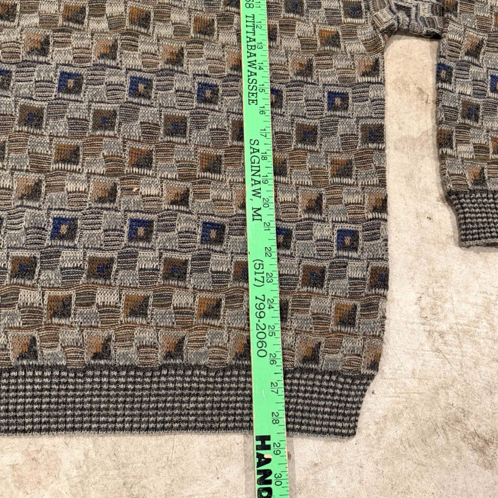 Vintage VINTAGE TSR Mens Sweater Geometric Textured Crew Neck Sz L Grunge 80s 90s Made in USA Mens Size US L / EU 52-54 / 3 - 6 Thumbnail