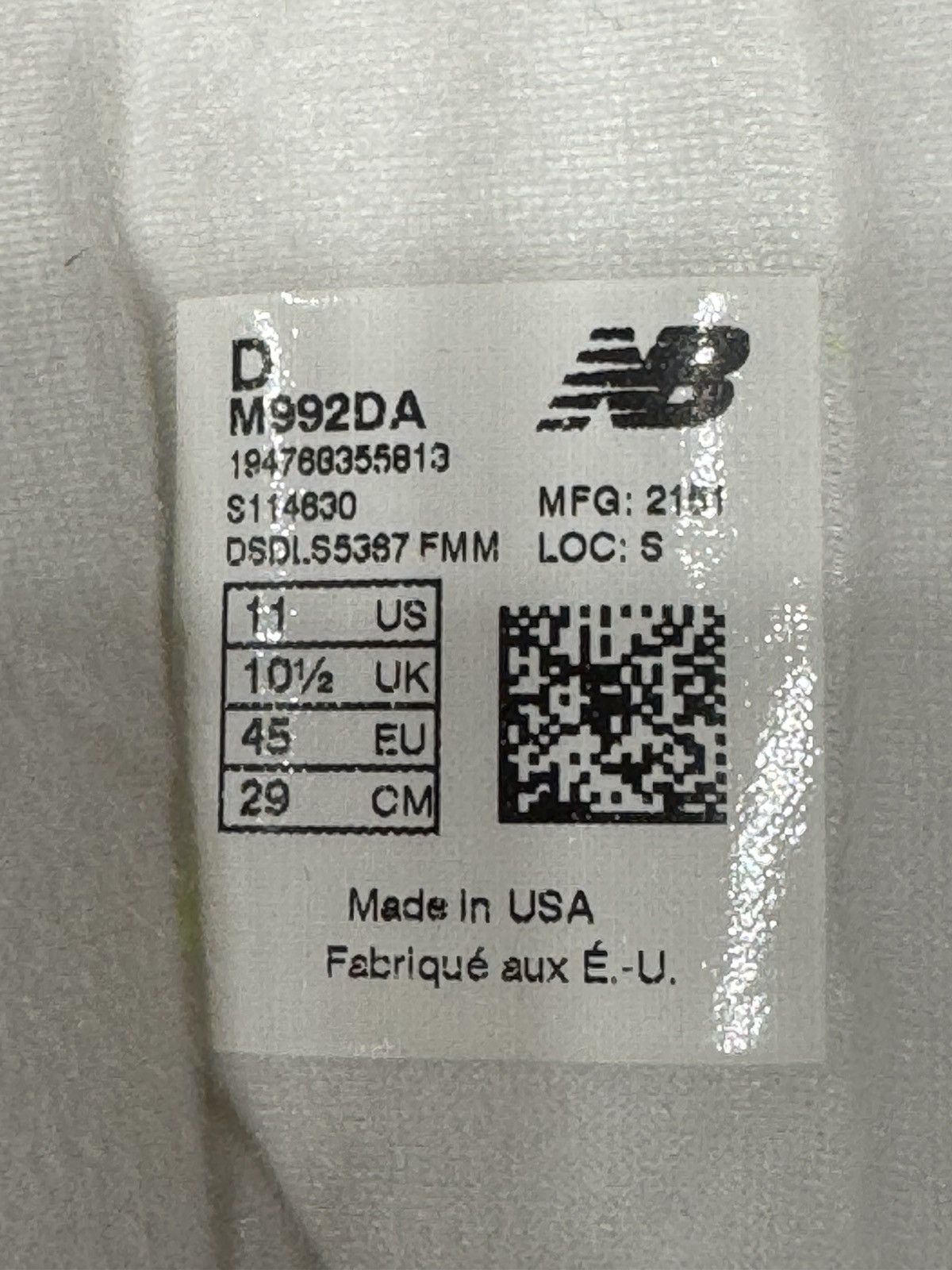 New Balance New Balance 992 Neon White Size US 11 / EU 44 - 8 Thumbnail