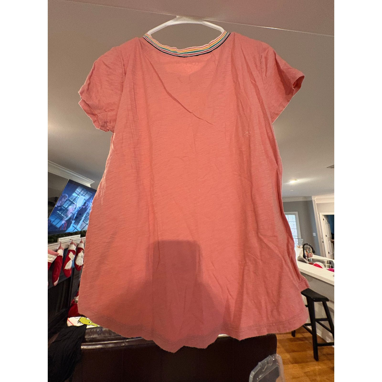 Loft LOFT Outlet Women’s Small Coral Short Sleeve Top Rainbow Size S / US 4 / IT 40 - 4 Thumbnail