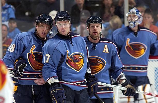 NHL Atlanta Thrashers 2000s Rbk Premier jersey blue NHL vintage Size US L / EU 52-54 / 3 - 3 Thumbnail
